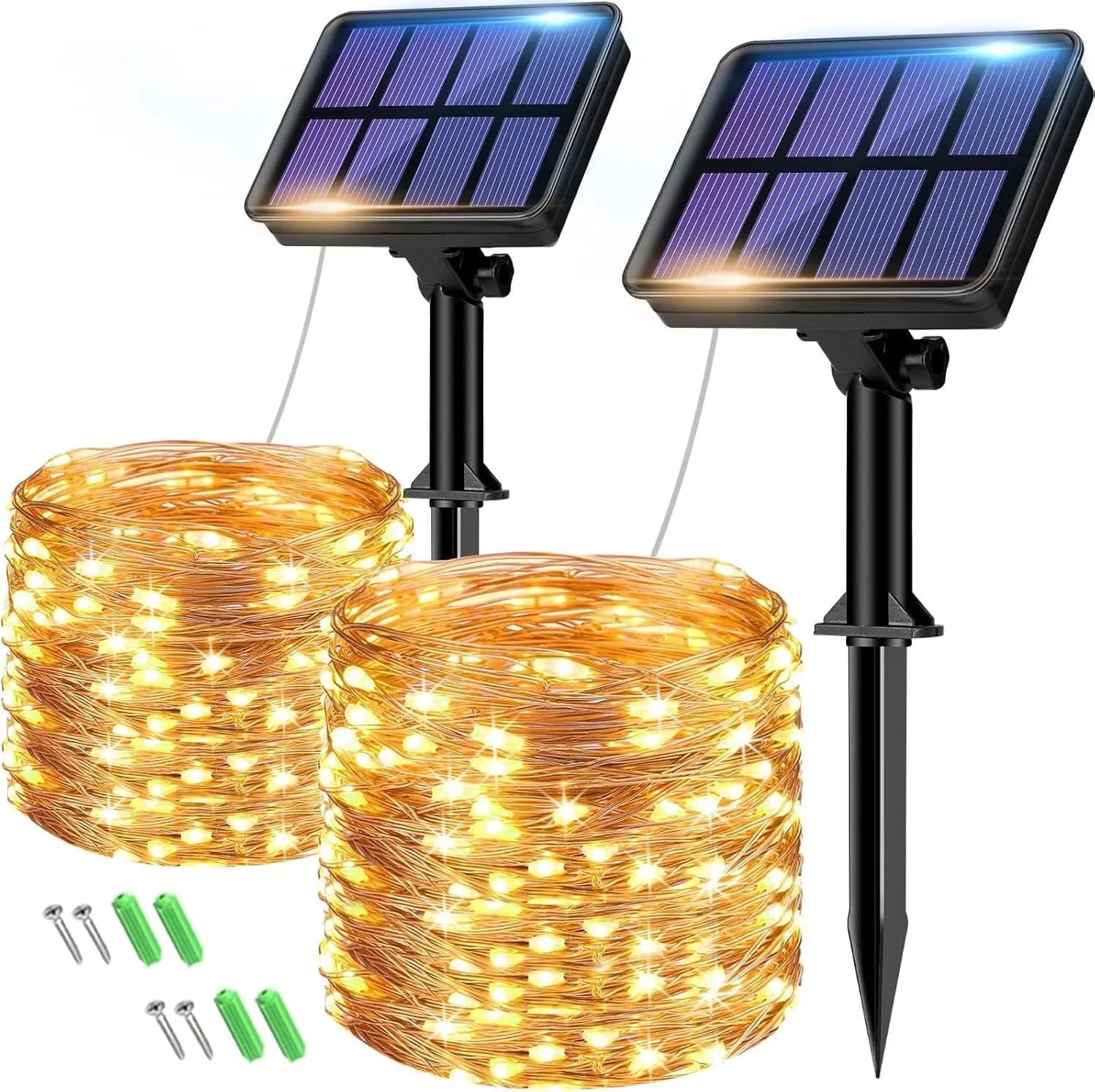 Compact Novelty Light with LED, Solar, 8 Modes - Yellow 33FT for Everyday Use Model 7E0F00