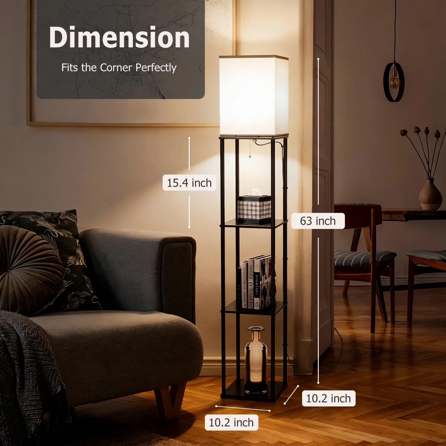 Professional Lamp with LED, Modern, Energy Efficient - Metal Black for Living Room, Bedroom Model 92D2FE