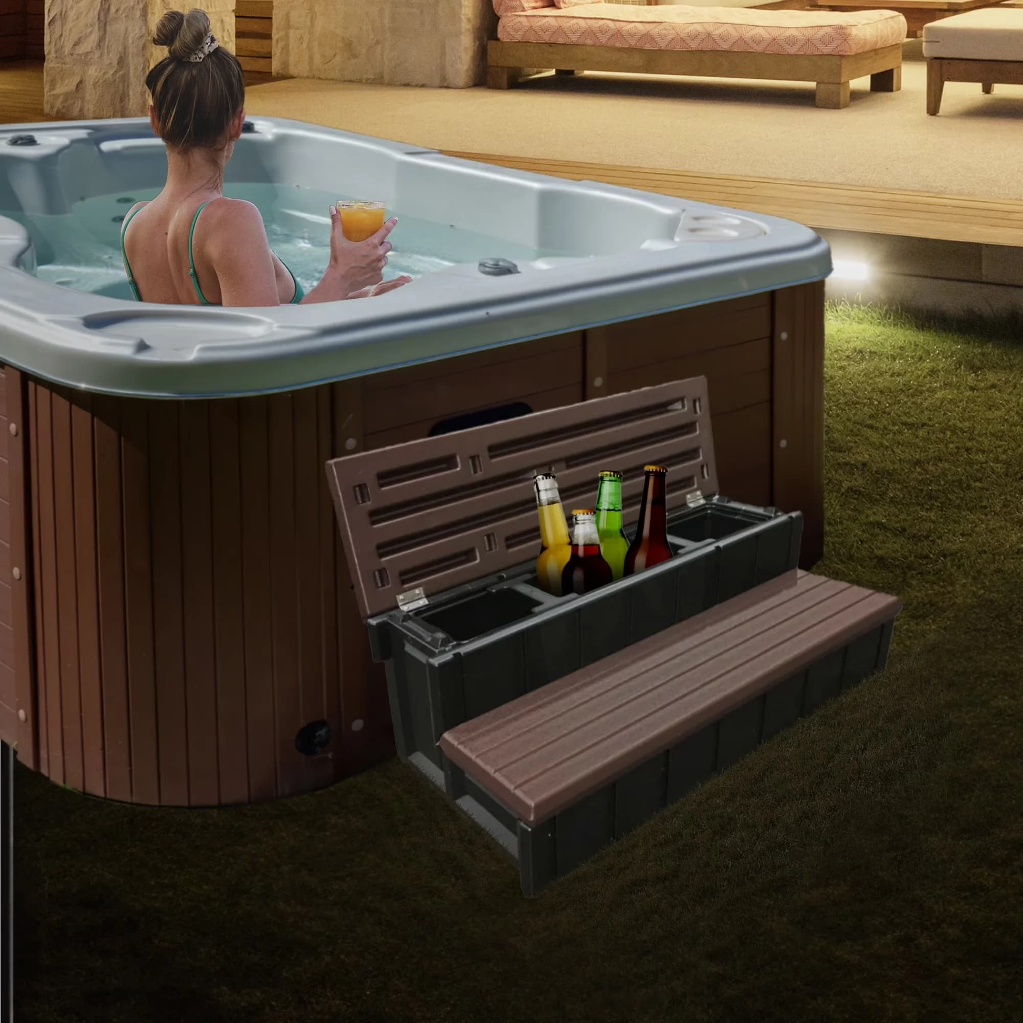 Quality Hot Tub with Espresso - Espresso Resin Leisure - Essential Collection Model DCEDB5