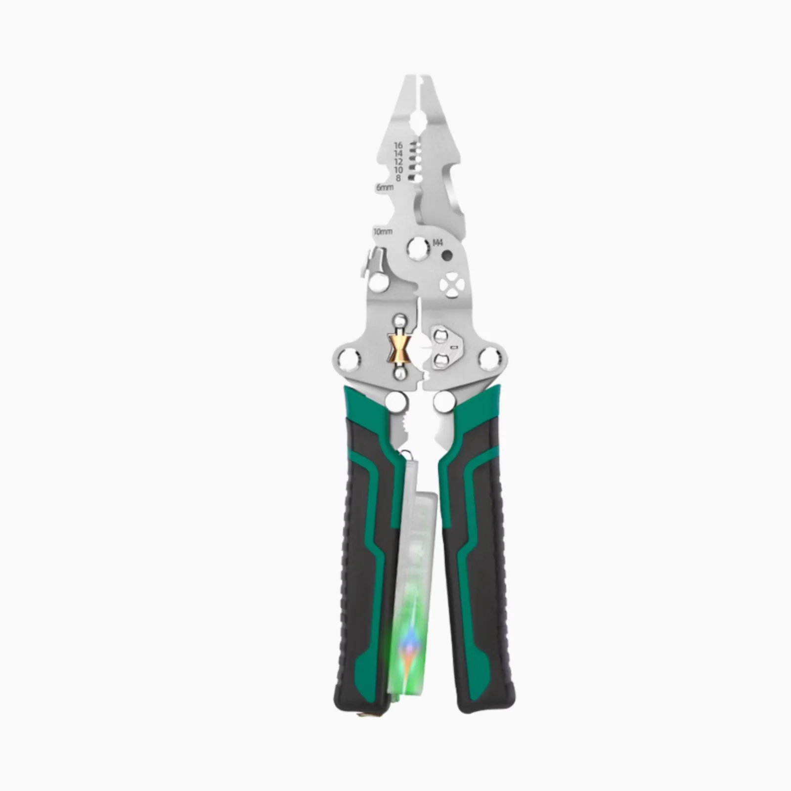 Premium Woodworking with Folding, 8 In 1 Foldable Wire Stripper - Green Model B8DC33