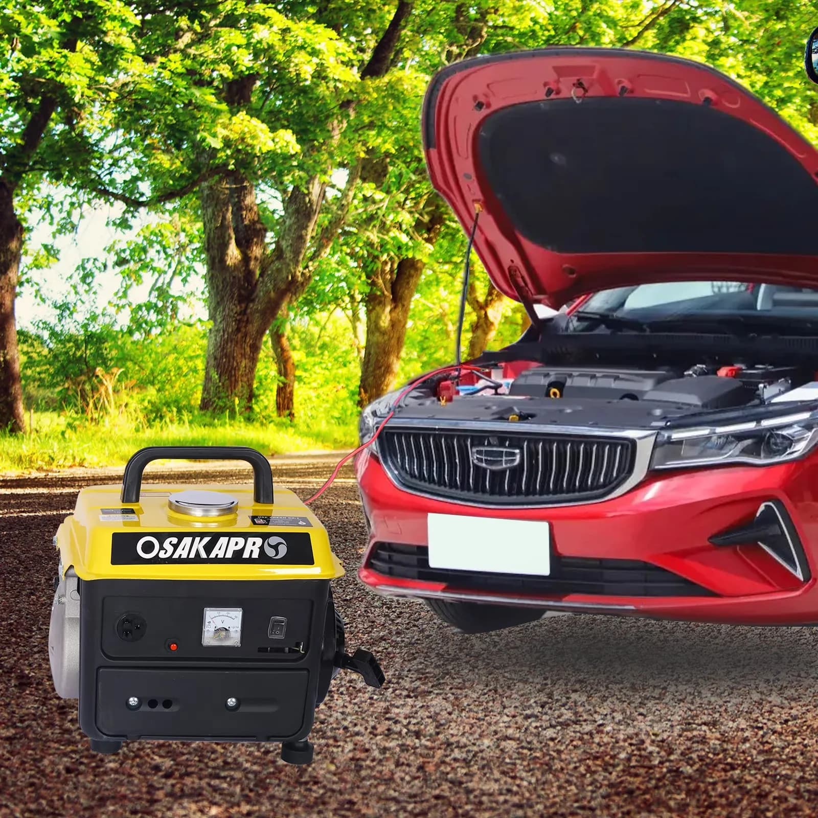 Generator Classic with Overload Protection, Portable Outdoor Generators Inverter, Super Quiet Gas Powered for Home - Model 52C374