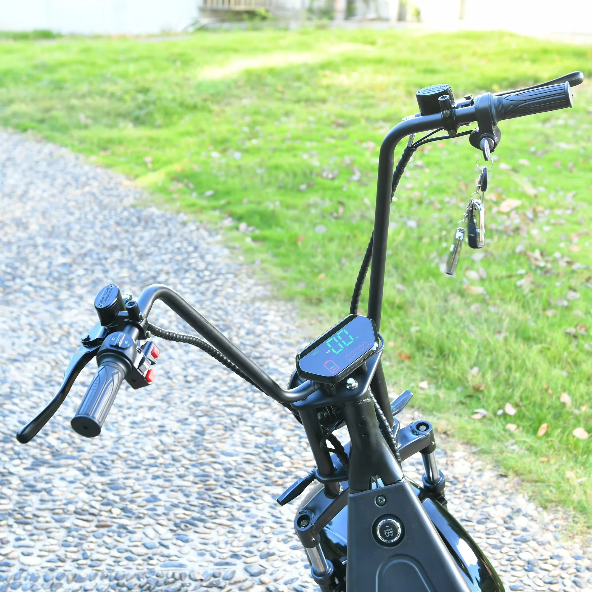 Versatile Scooter with 3000W, Headlights - Black Iron, Plastic - Standard Series Model DE77FB