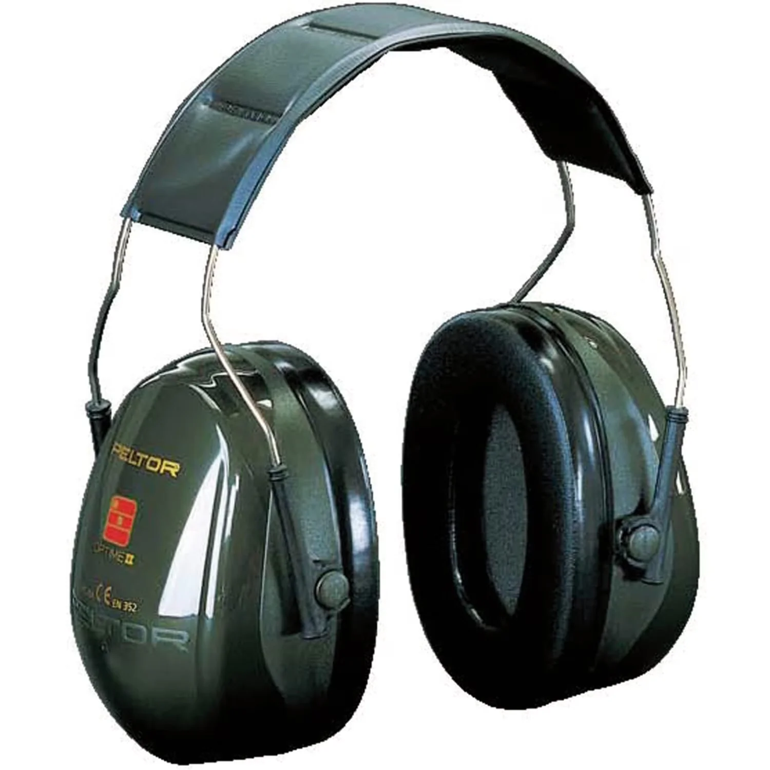 Protective Equipment Durable with 31 dB, Green, Optime II Earmuffs - Green Model 4B4655
