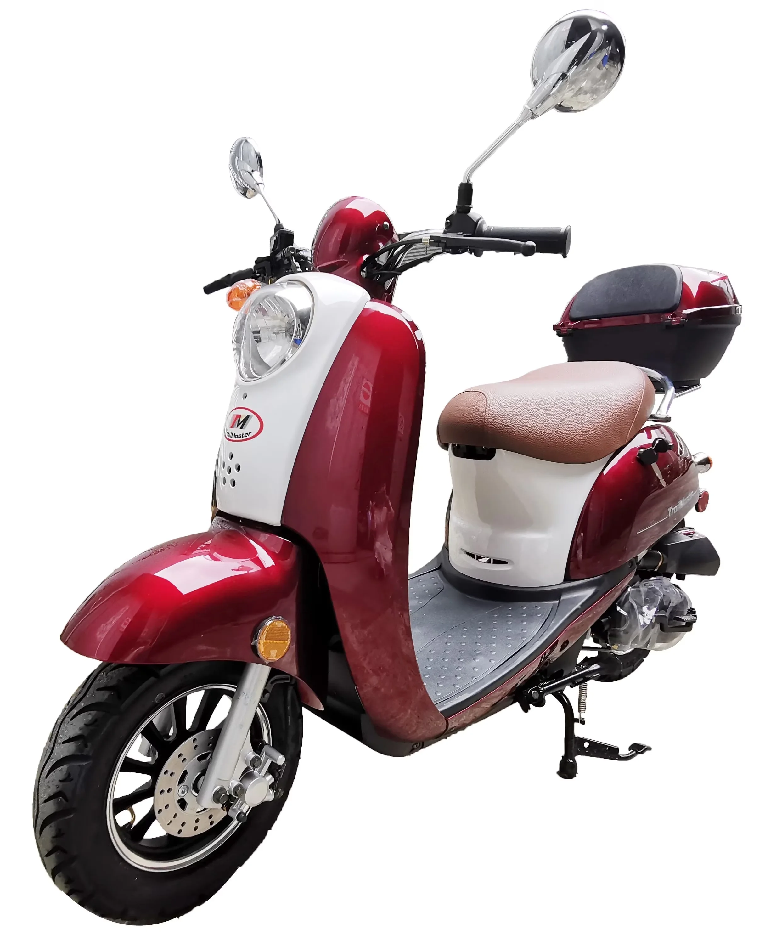 Stylish Scooter with Headlights, 49cc 4-Stroke Engine, Red) - Red 50N - Essential Collection Model DBE7EB