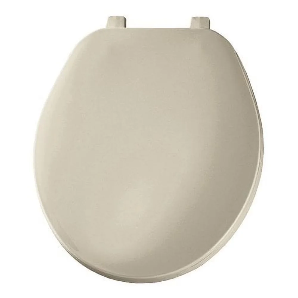 Professional Toilet Seats And Lid with Easy Installation, With Cover, Round - White Plastic Model 12DF8F