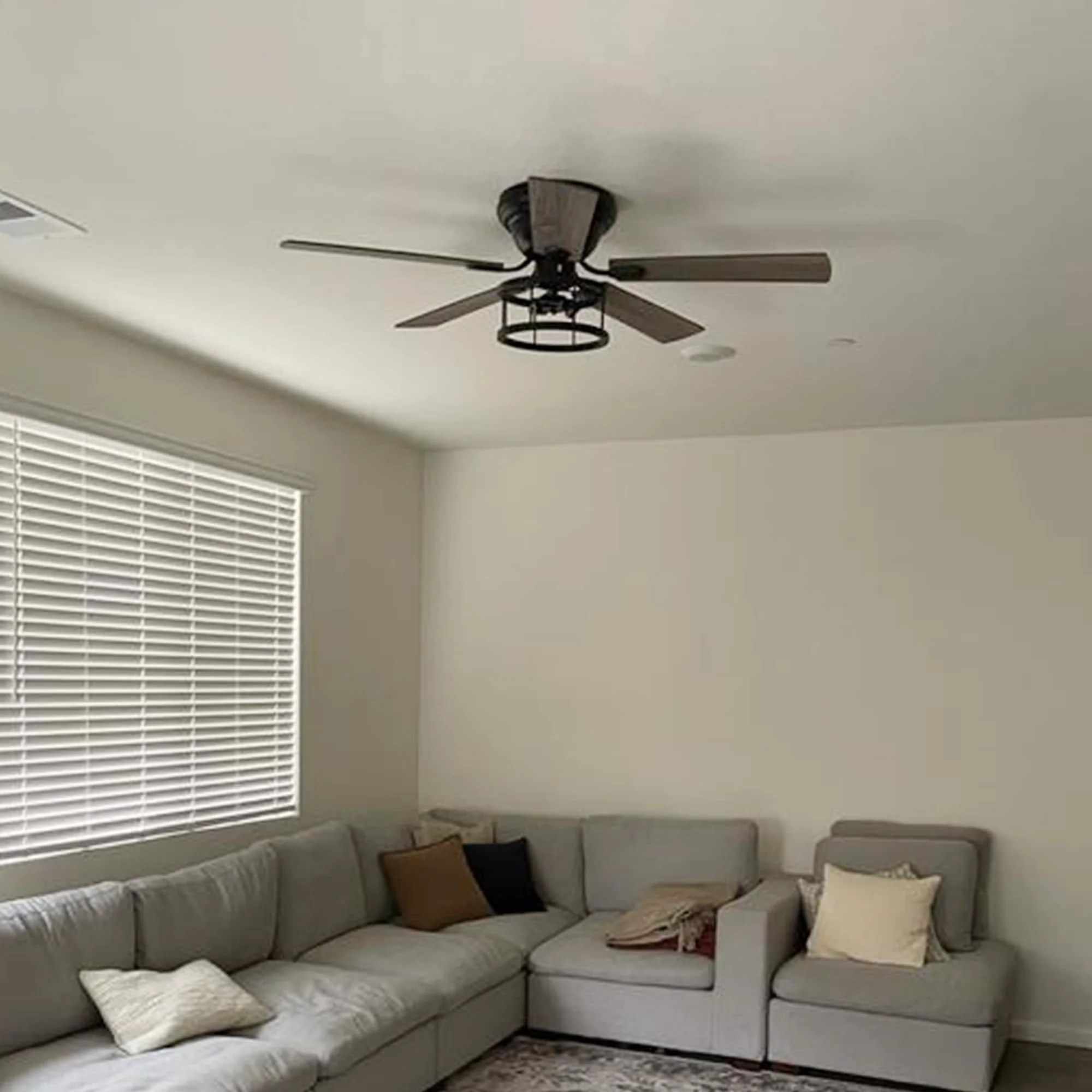 Reliable Ceiling Fan with Incandescent, Remote Controlled, Lights and Remote - Black Metal Model B0C01A