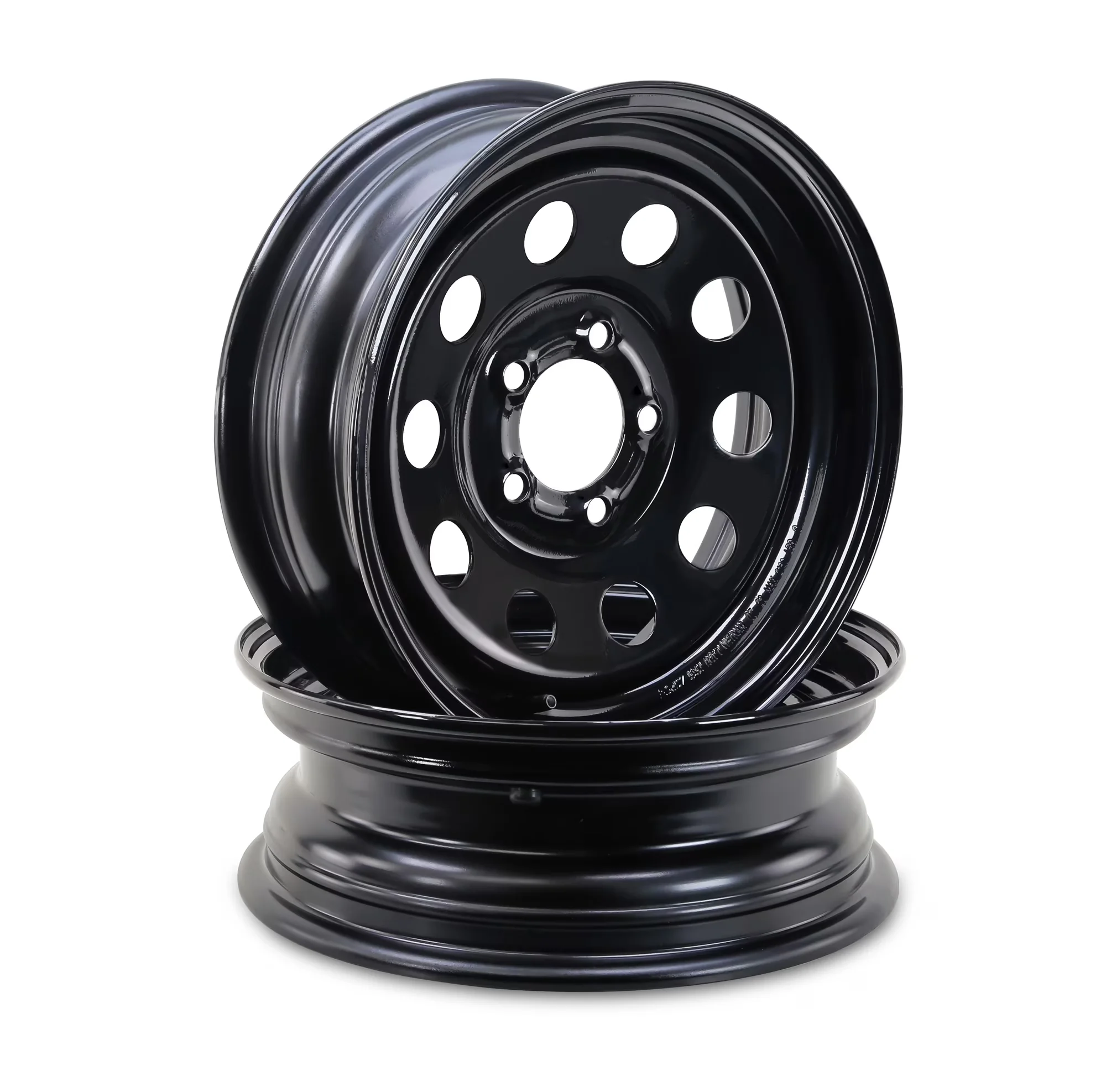 Innovative Wheels And Rim with Wheel size:14 x 5.5, Center bore diameter:3.19 in, Offset: 0 - Stainless Steel Black Model 4236E7