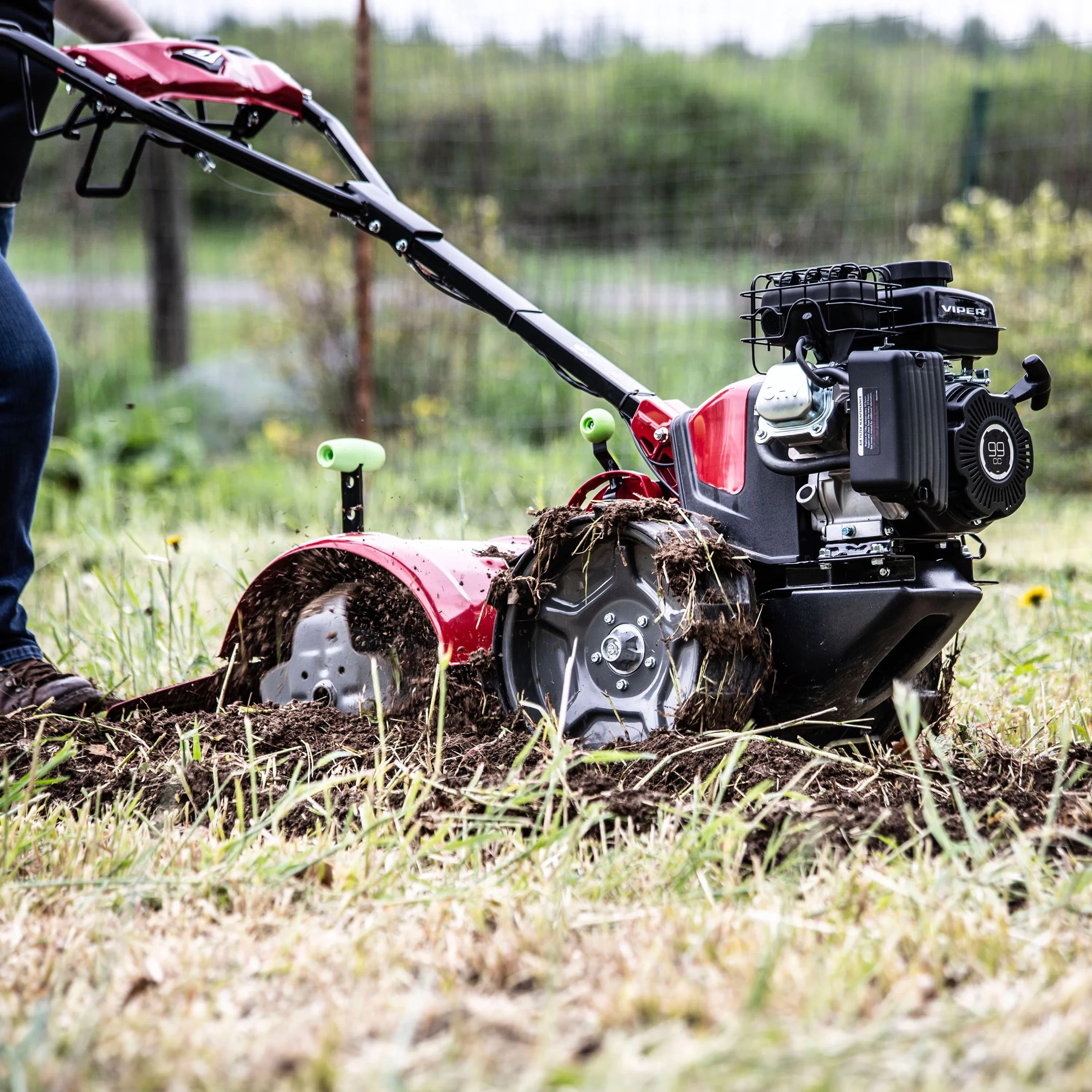 Durable Trillers Cultivator with Airless Wheels, Powerful 99cc 4-Cycle Viper Engine, Lightweight and maneuverable - Model 852286