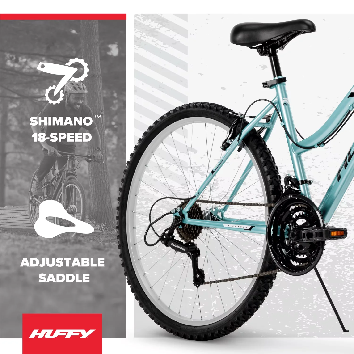 Quality Mountain Bike with Adjustable Seat, Lightweight, 26" Rock Creek - Clear Model 76E4AD