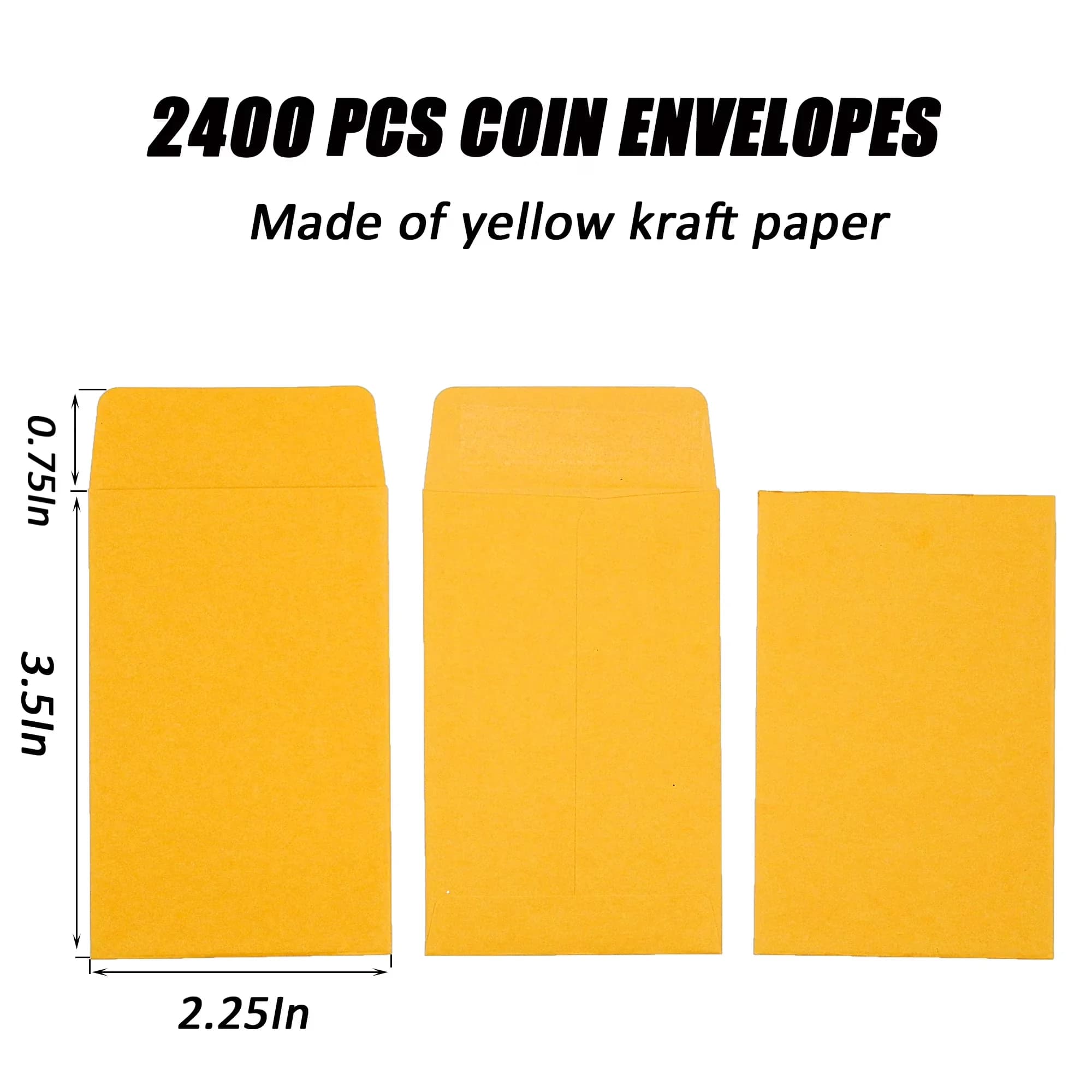 Professional Moving with Gummed Flap, Yellow Kraft Mini Envelopes - Yellow for Small Model A579DC
