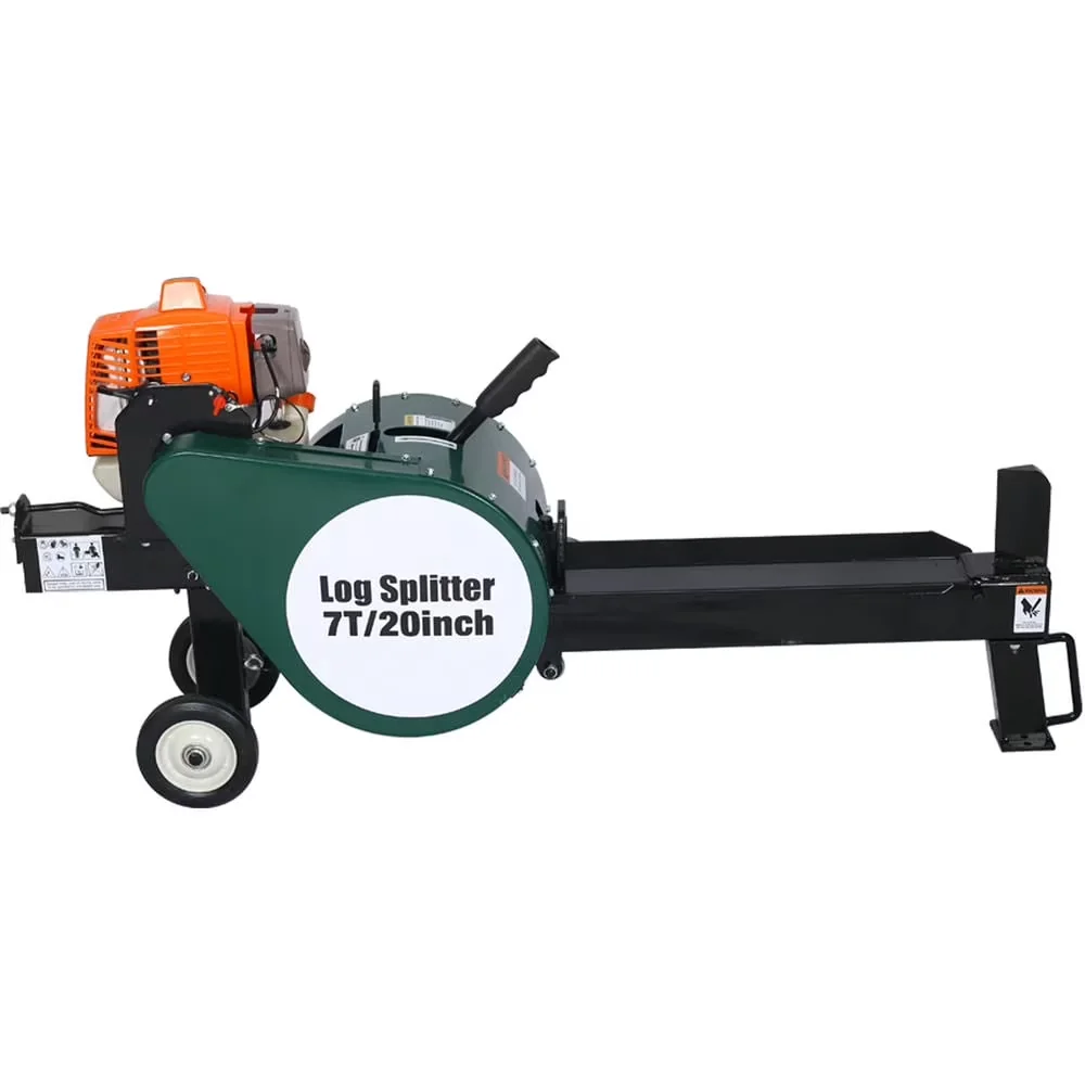 Premium Logsplitter with Wheeled, Auto Return 20in, Double Flywheel Electric Log Splitter - Gray Model A92AC5