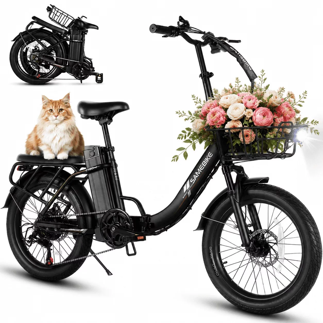 Essential Electric Bike with Battery, 1200W, 48V - Black - Low Maintenance Model C2B0F2