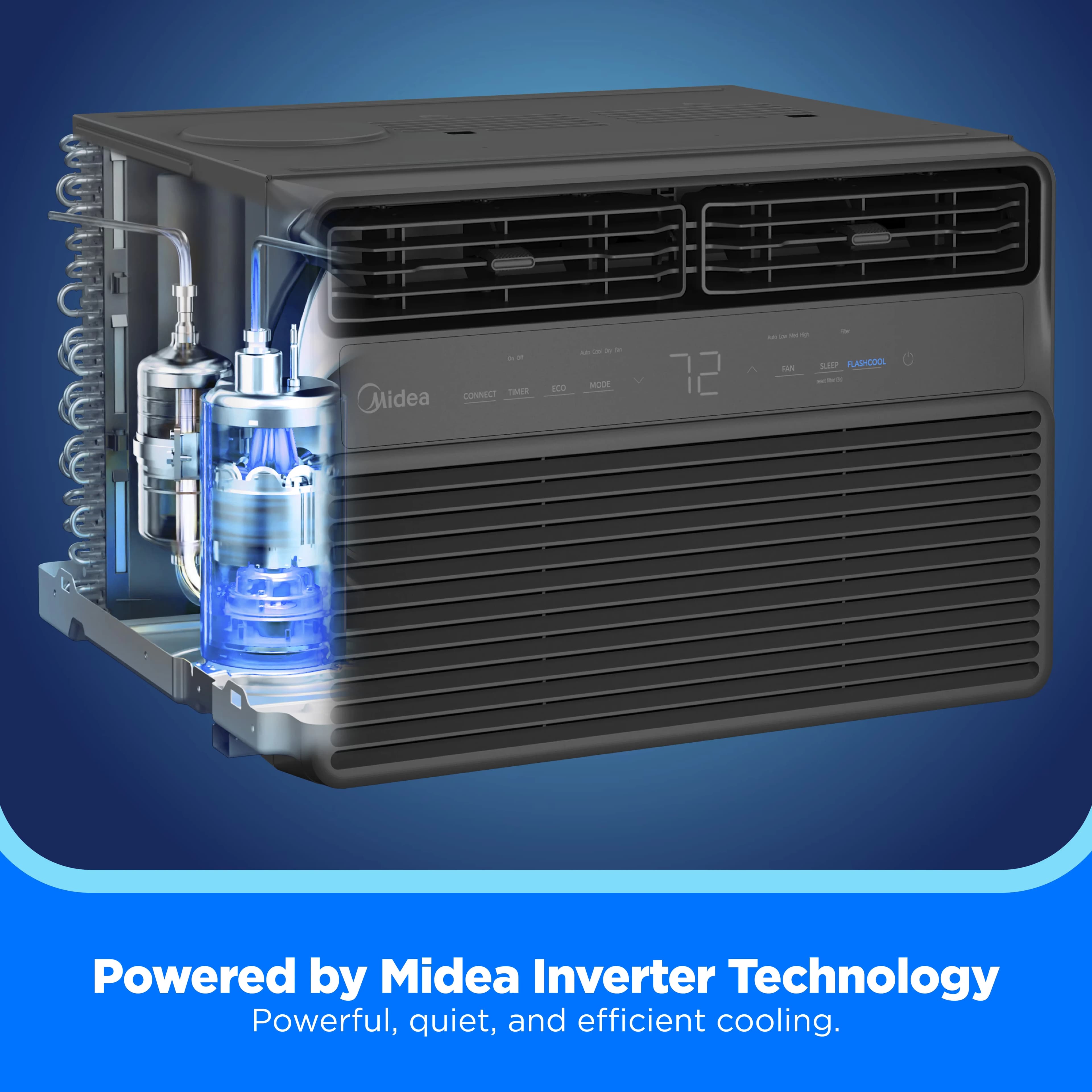 Air Conditioner Durable with 12000 BTU, Remote Controlled, Filter Light Reminder - Black Model 230C80