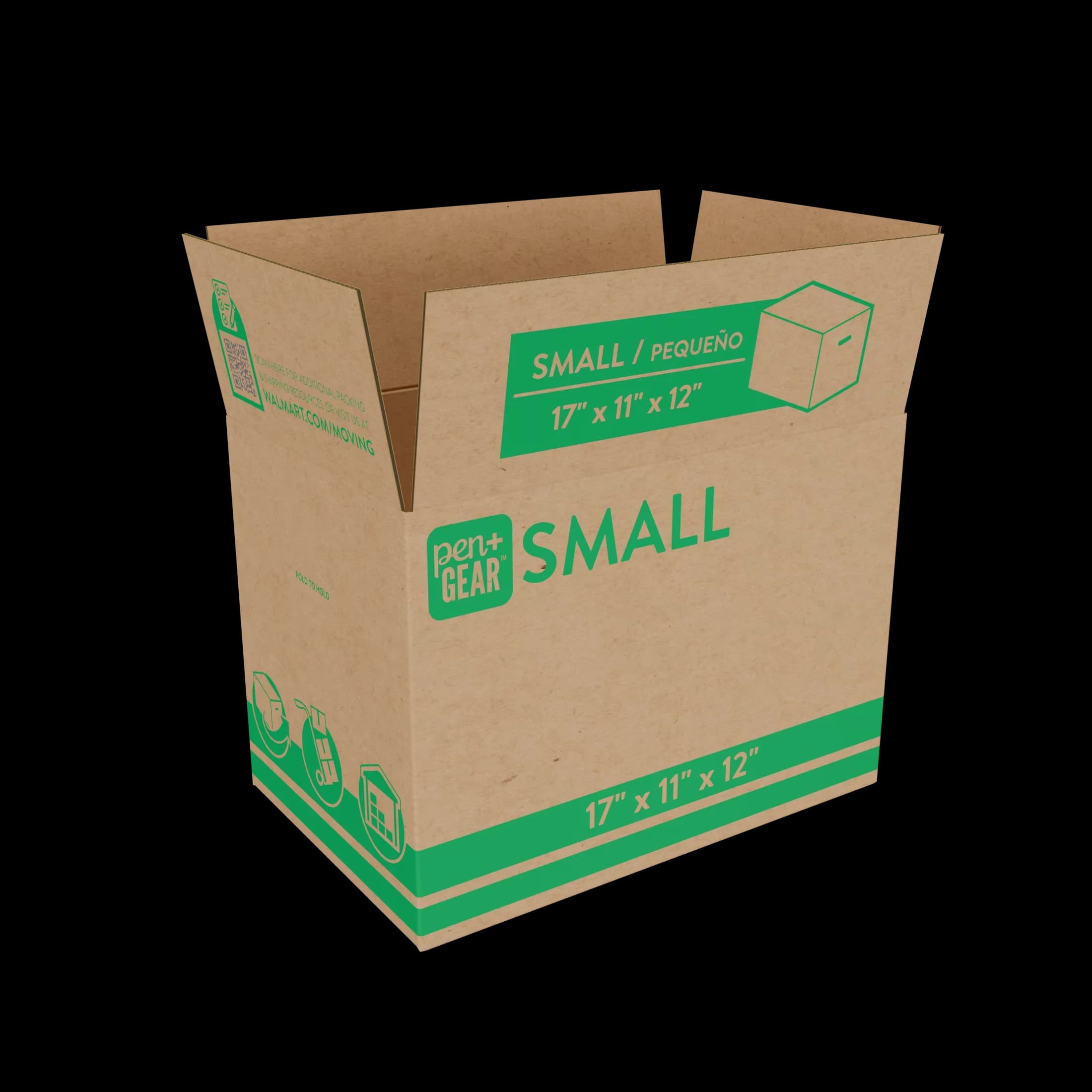 Moving Quality with Small Boxes, Standard kraft brown color, 17 in. L x 11 in. W x 12 in. H - Kraft Model 93591D