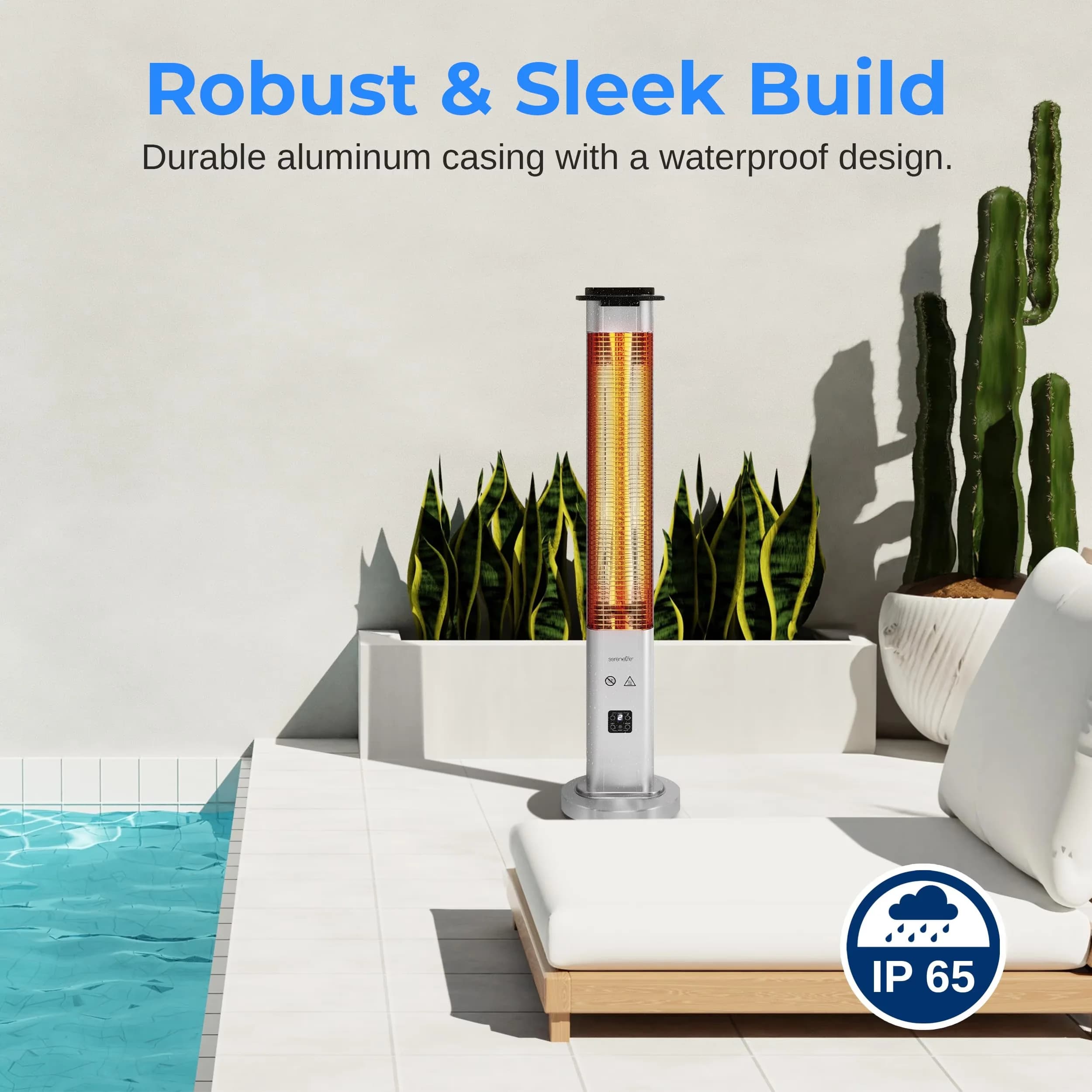 Classic Outdoor Heating with 900W, Remote Controlled, 900W Infrared Heater - Orange, Silver, Multicolor for Patio Model 920306