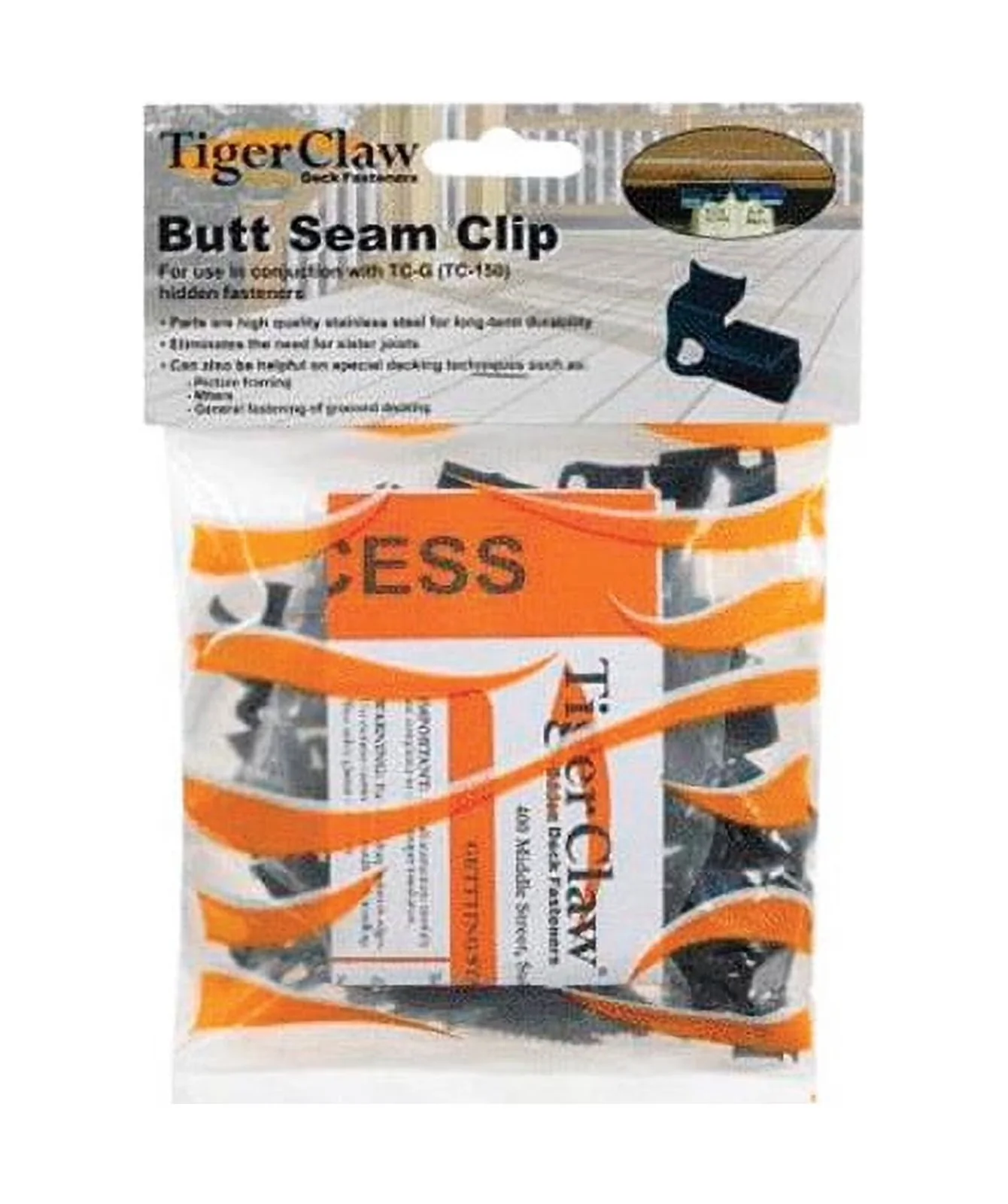Sleek Fastener with Number in Package: 55 pk, Made of 304 grade stainless steel - Steel Black Model 1C790D