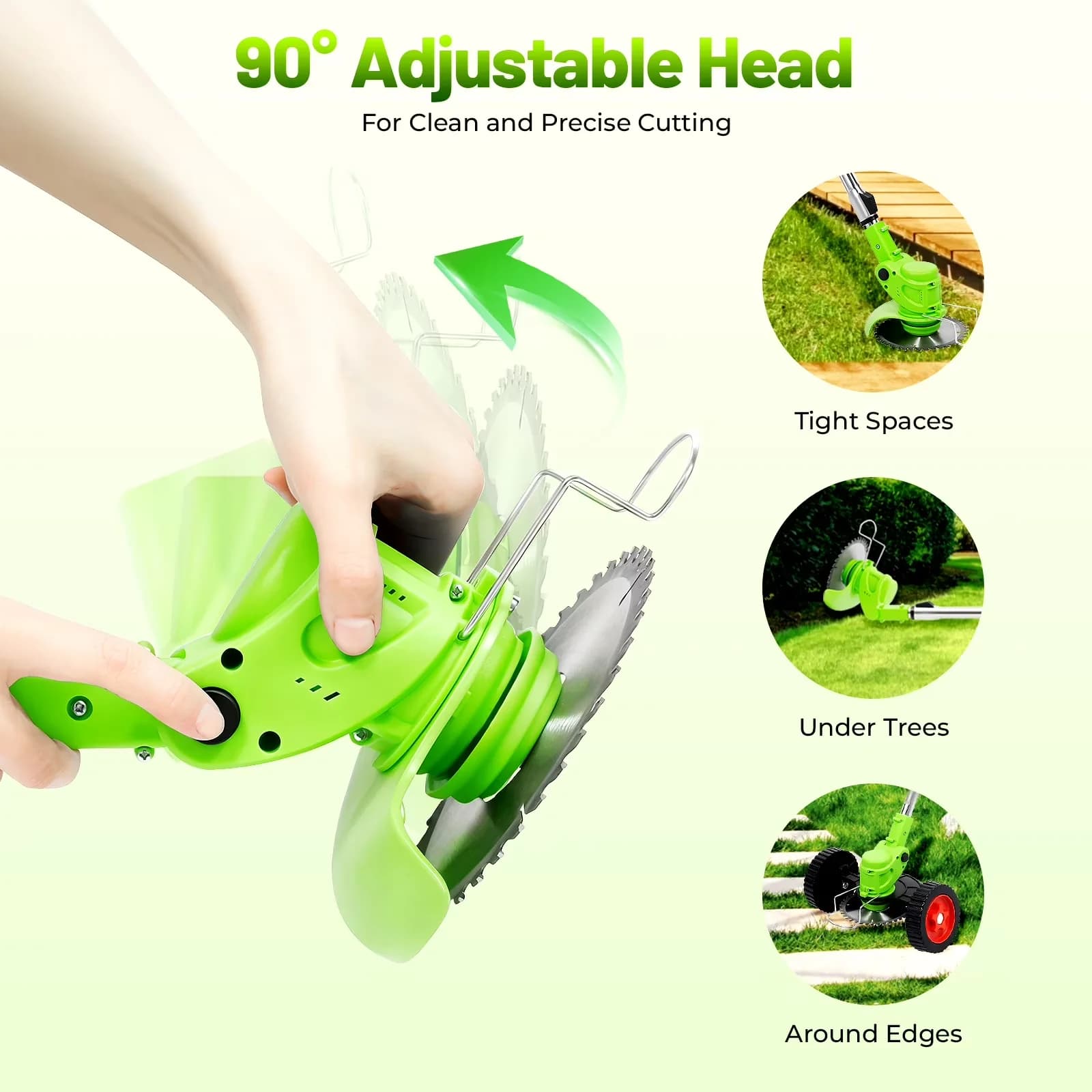 String Trimmer Innovative with Battery, 650W, Cordless Grass - Green - Satisfaction Guaranteed Model F4C752
