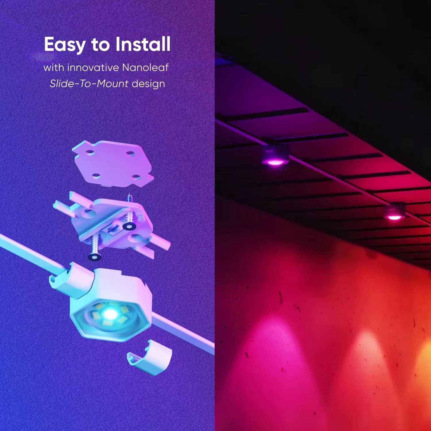 Versatile Novelty Light with LED, Modern, Side Clips - Multicolor 100ft Model A2FC43