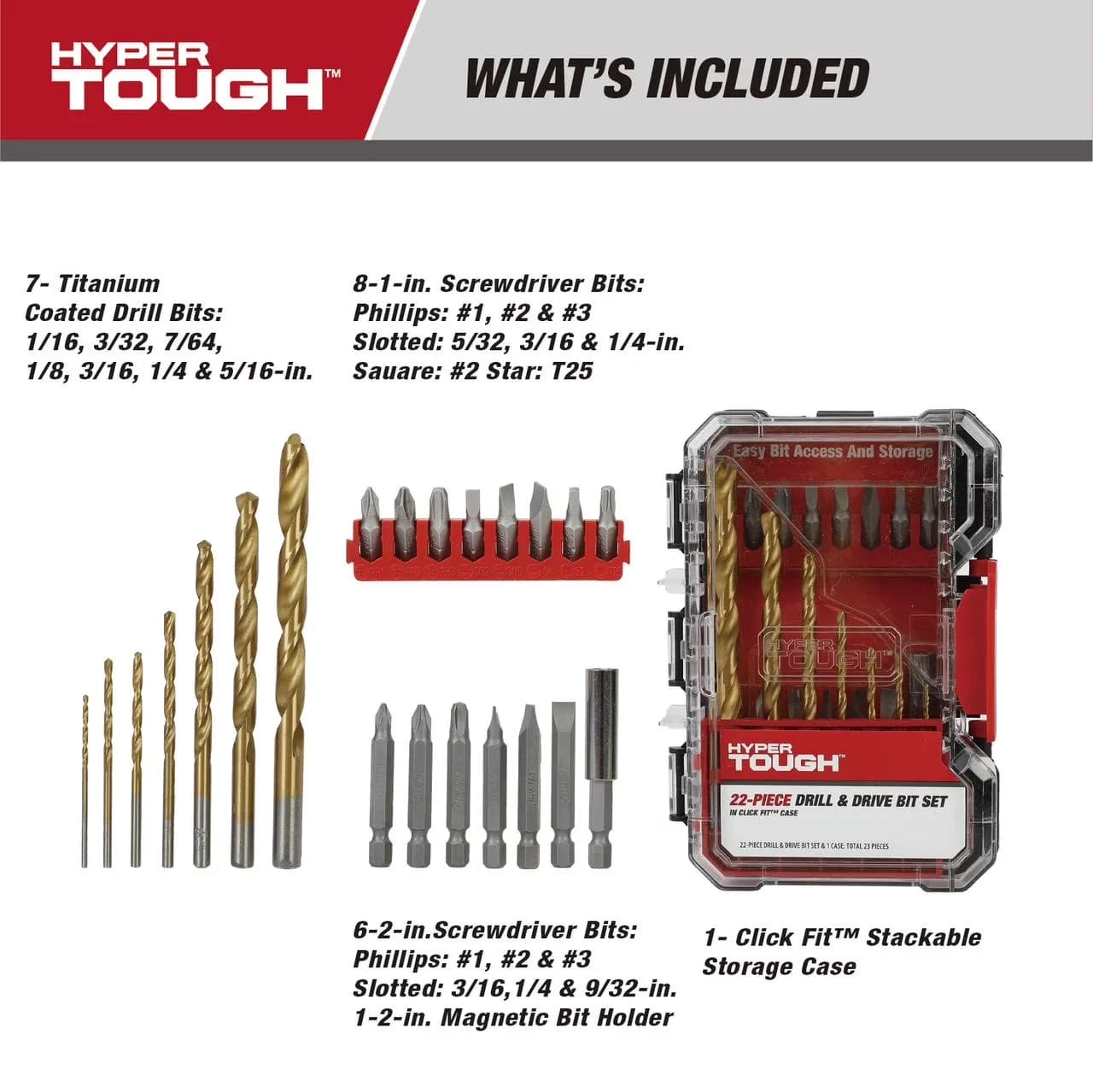 Sleek Power Tool with High Precision, Multi-Purpose, For Drilling Wood and Metal - Steel Set Model 41CDAD