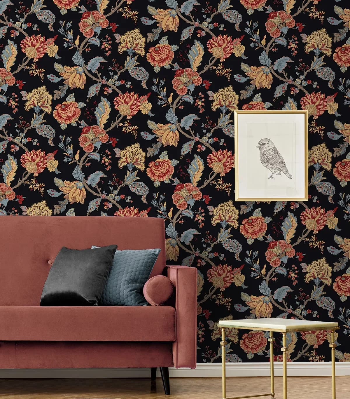 Versatile Wallpaper with Removable, Ebony - Black Vinyl 5 in - Easy to Use Model A76C98