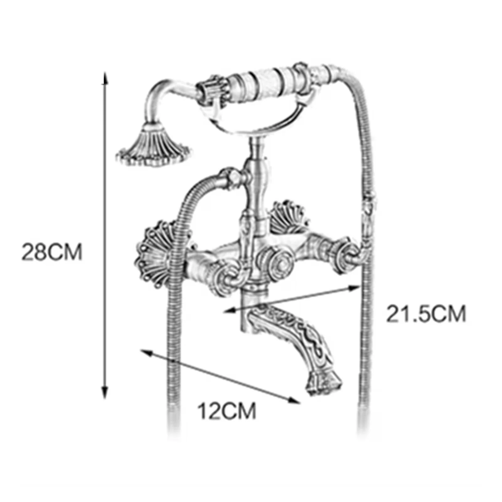 Kitchen Renovation Efficient with Easy Installation, Antique Brass Bathtub Shower Faucets Set, Versatile Features - Brass Model C6B939