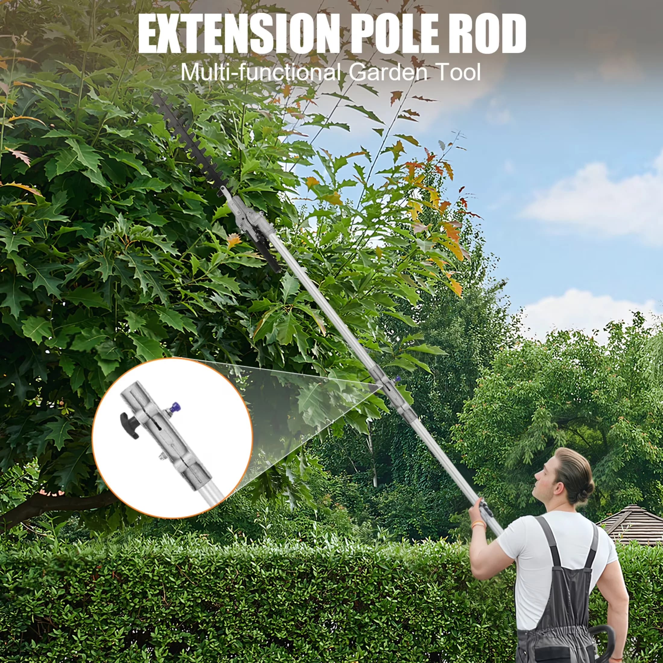 String Trimmer Stylish with Attachment Capable, Gas Pole Saw - Red for Garden Model 04F8ED
