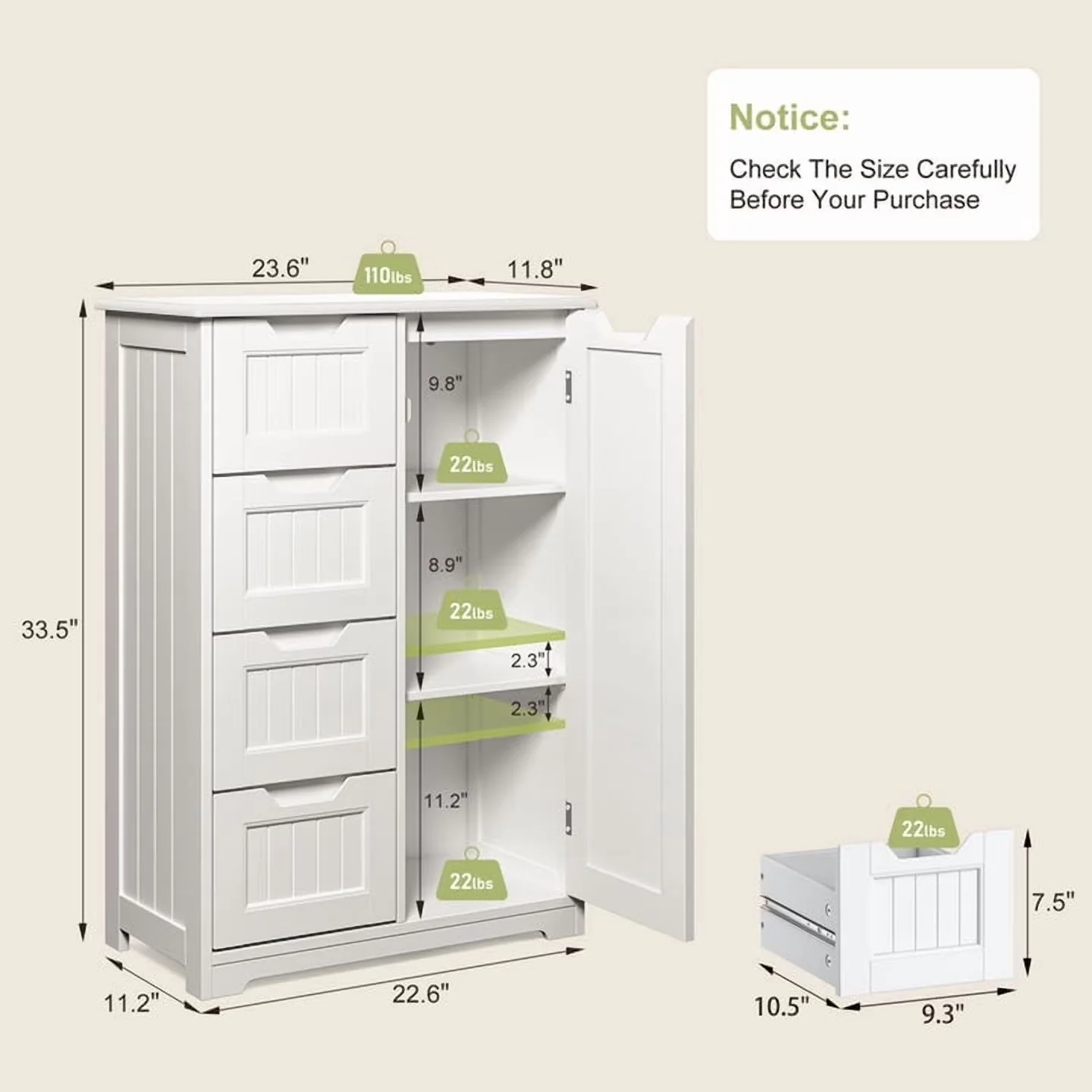 Innovative Kitchen Renovation with Adjustable Shelves, Soft Close Doors, Modern - High-Quality Painted Mdf, Metal White for Living... Model B6872D