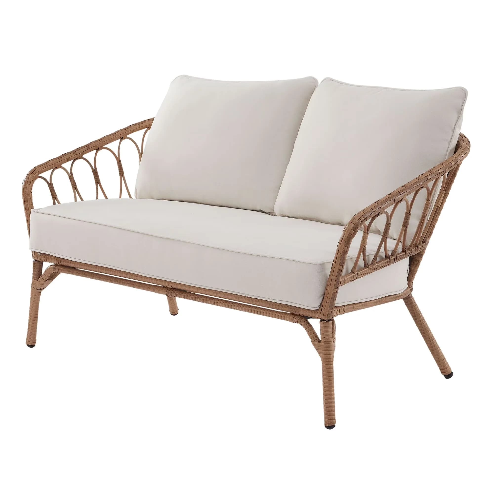Patio Dining Set Versatile with Weatherproof, Beige - Brown Steel, Sdp Fabric Model 3D32CE