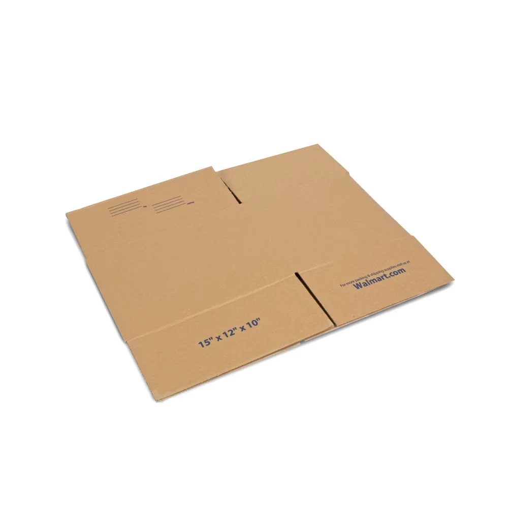 Sleek Moving with 12W, 15L x 12W x 10H, Large Shipping Boxes - Recycled Paper Brown Model 00FDB3