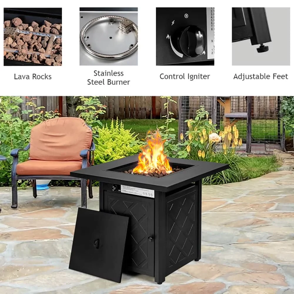 Outdoor Heating Innovative with 000 BTU, Smokeless - Spcc Steel, Stainless Steel Black for Outdoor, Patio Model 515A2C