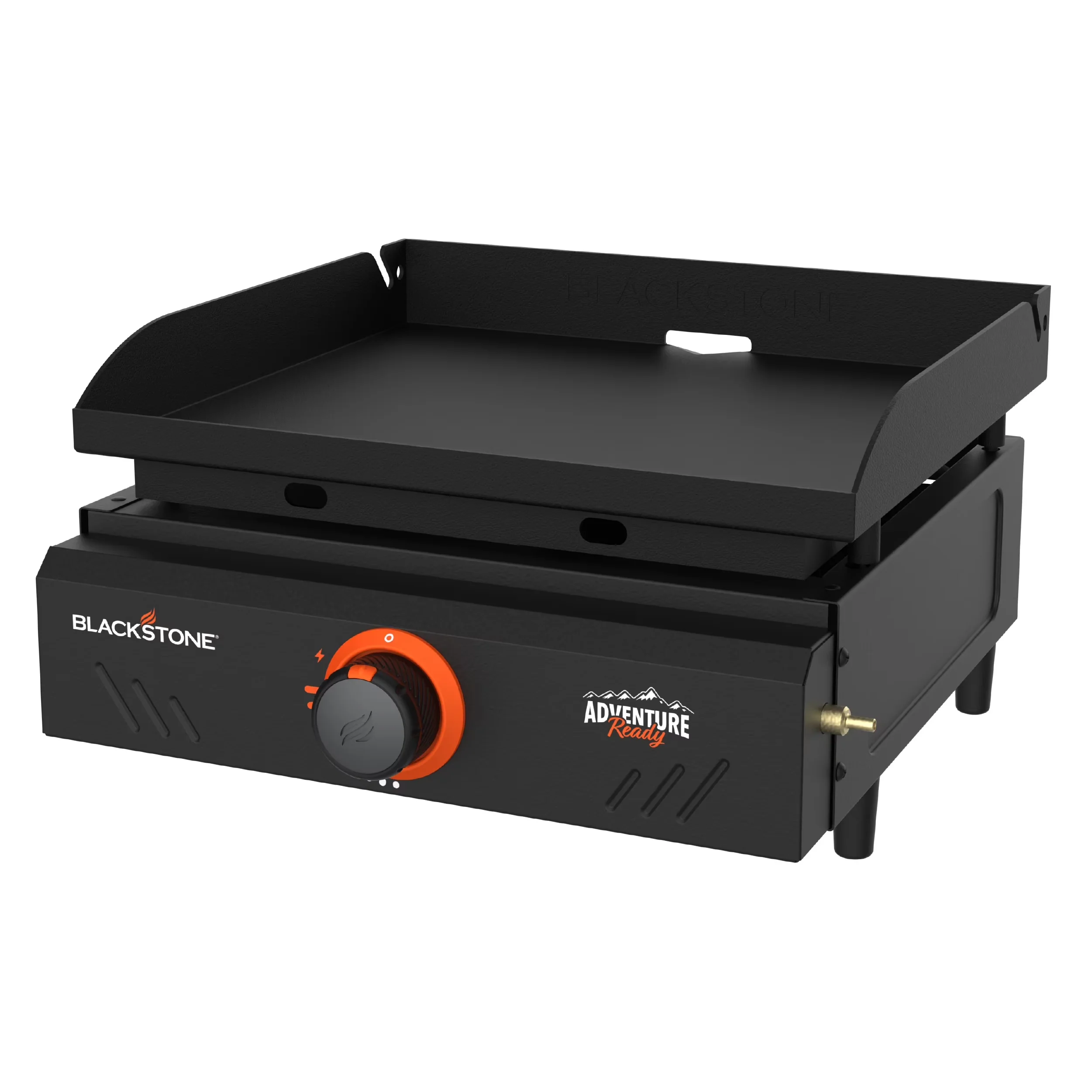 Quality Flat Top Grill with Grease Pan, Portable, Adventure Ready Outdoor Griddle - Black Steel Model DE1ED3