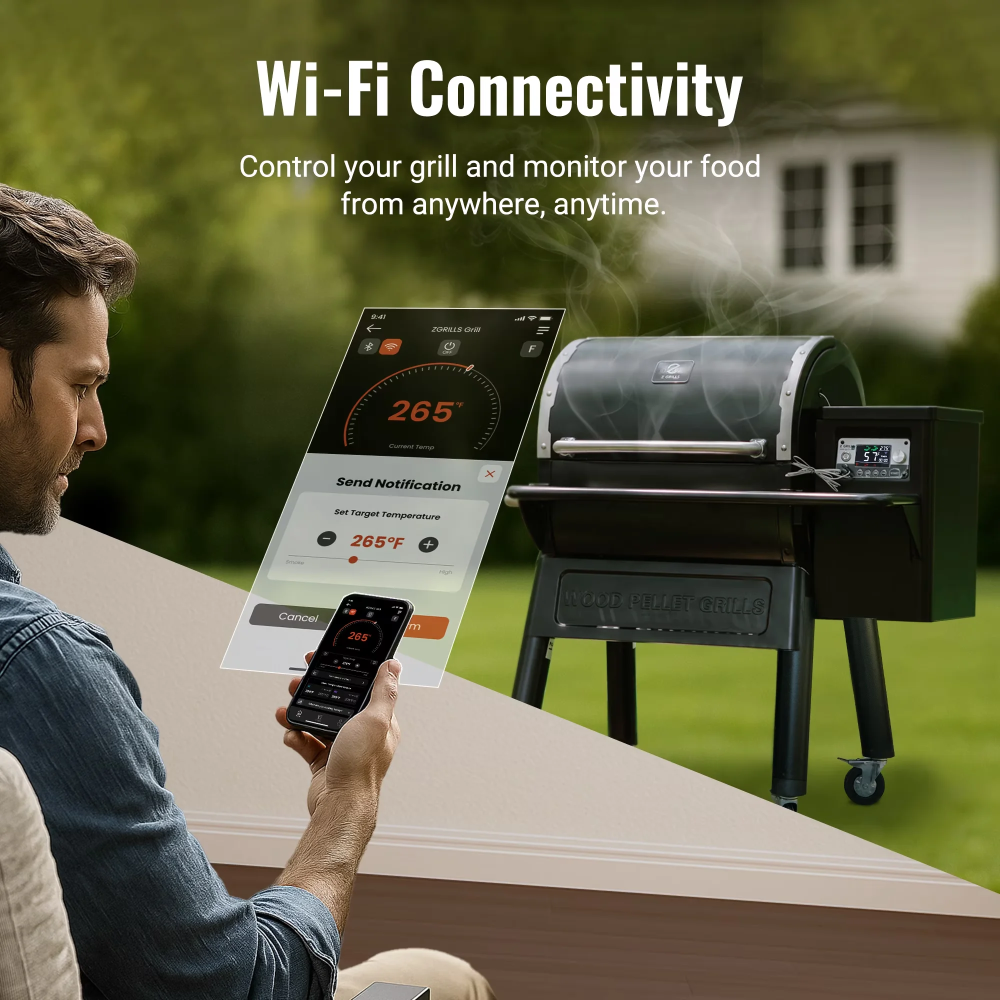 Durable Smoker with Black-7052B - Stainless Steel Black - Easy to Use Model EDD62D
