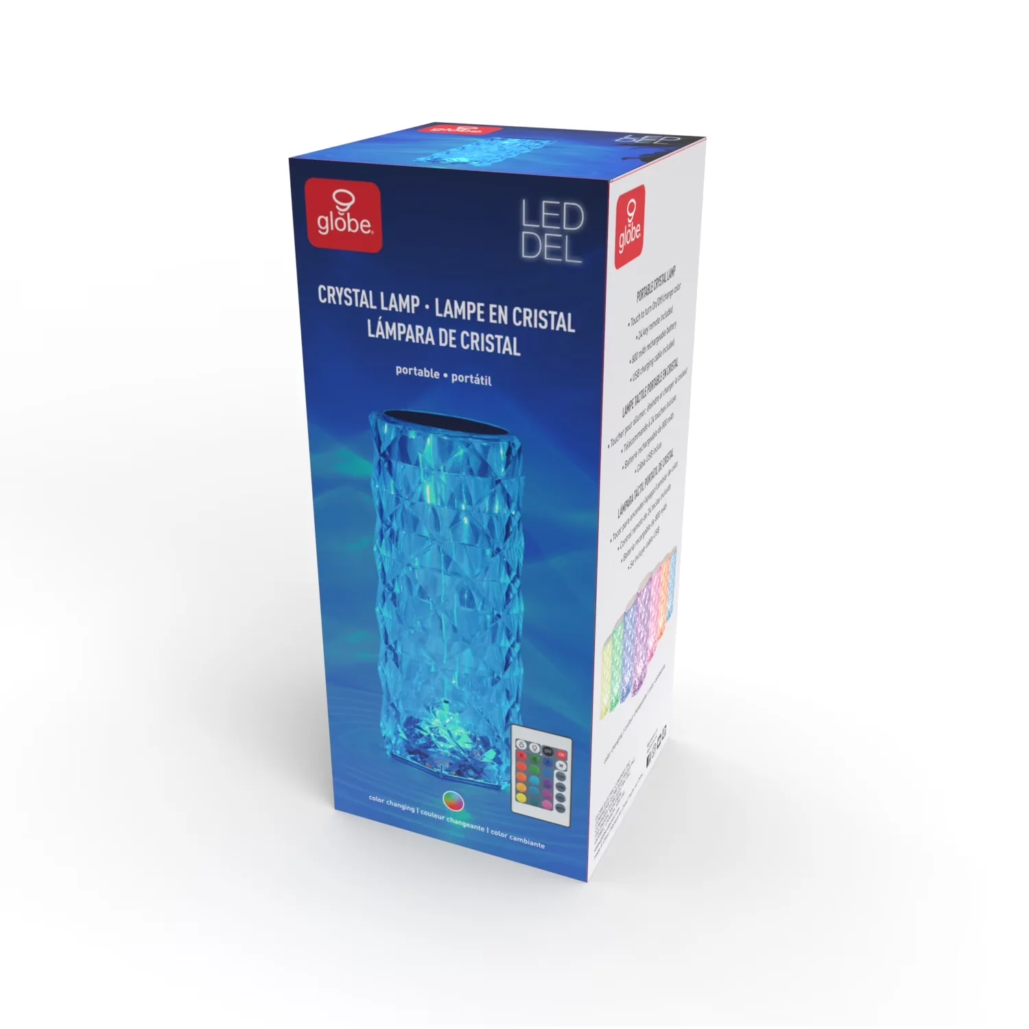 Lamp Innovative with LED, Battery, Included Remote Control and USB Cable - Clear Plastic Model A205C0