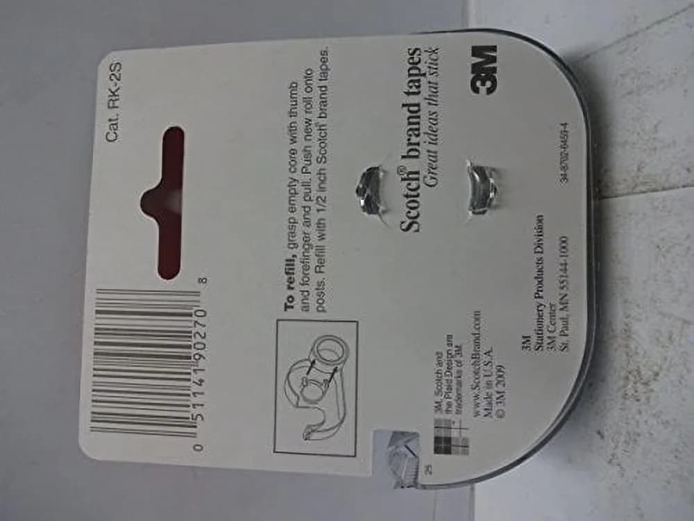 Versatile Moving with Refillable plastic dispenser, Tape Size: 1" core, 1/2" x 800", Dispenser 1 ea - Yellow 20 Yd Model 360770