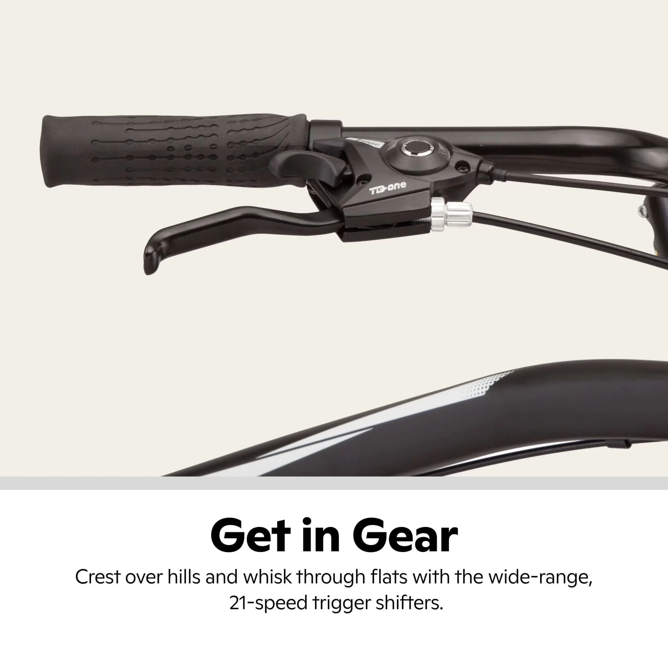 Mountain Bike Innovative with Adjustable Seat Height, 700c Glenwood Hybrid - Black Model 0D76BC