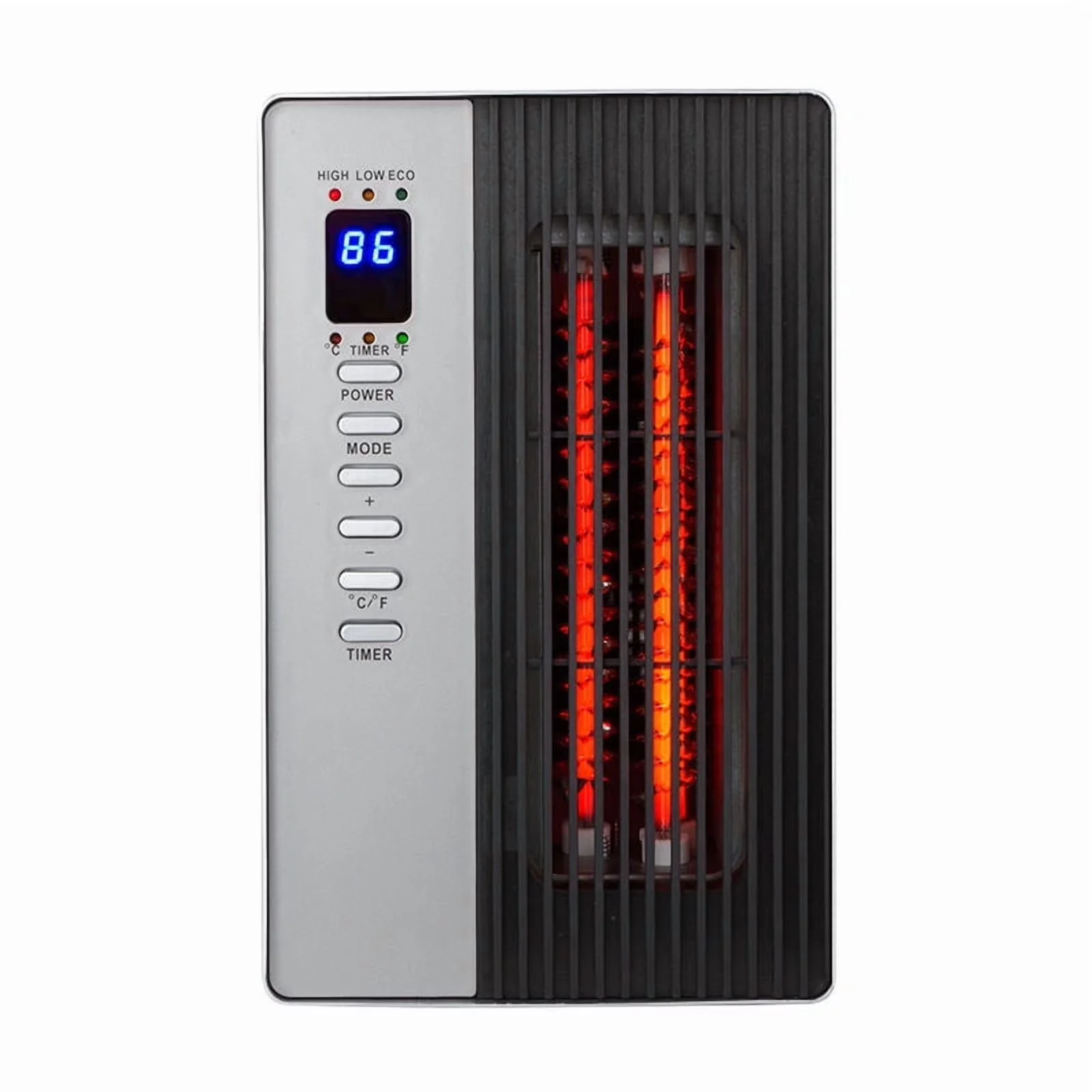 Sleek Portable And Electric Space Heater with 1500W, Adjustable, Timer Setting - Black Model B92D07