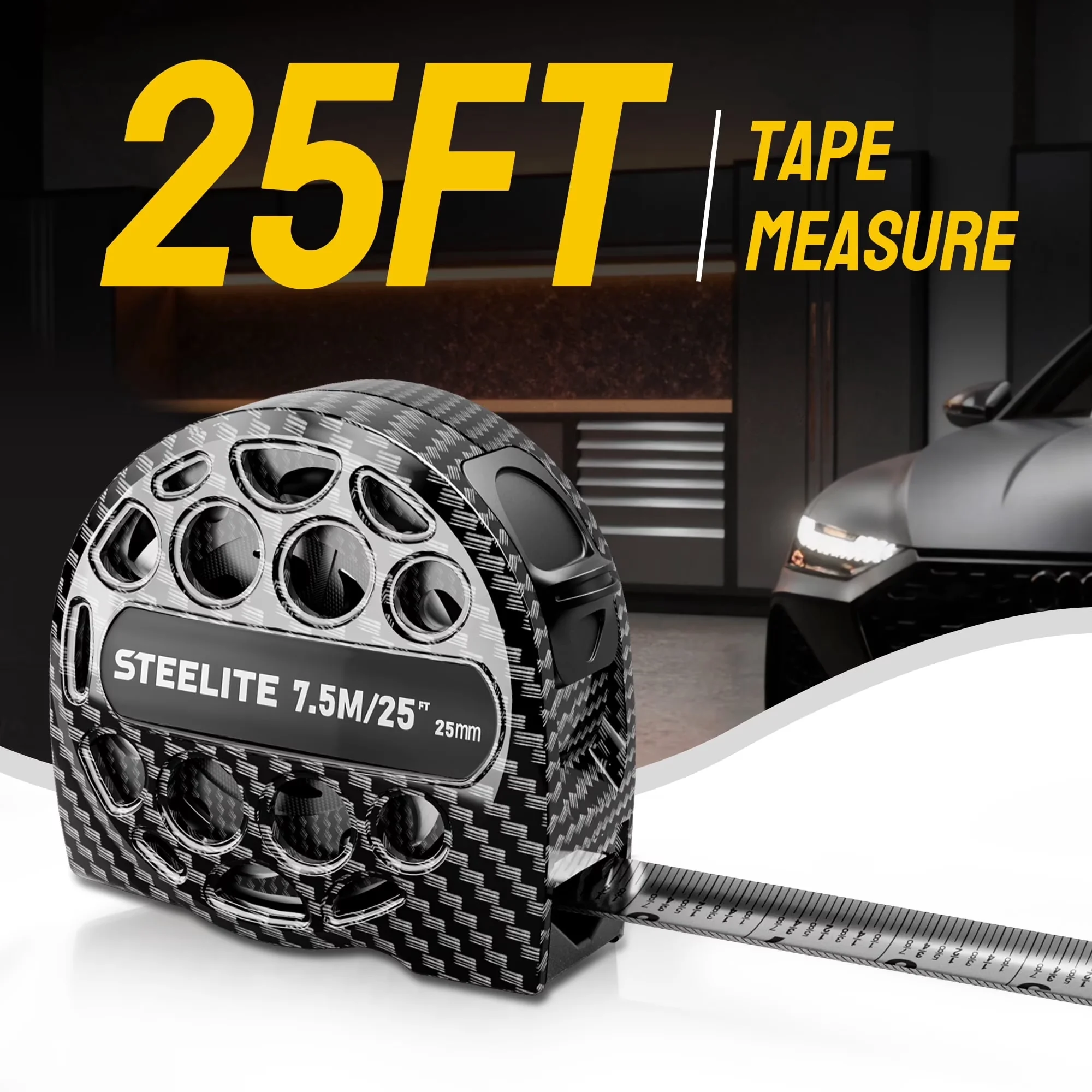 Measuring Layout Professional with Lightweight, Easy To Read, Durable - Gray Stainless Steel Model 45AA3B