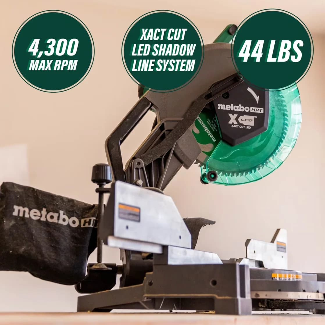 Innovative Power Saw with 12-In Dual Bevel Compound Miter - Space-Saving Design Model 951A87