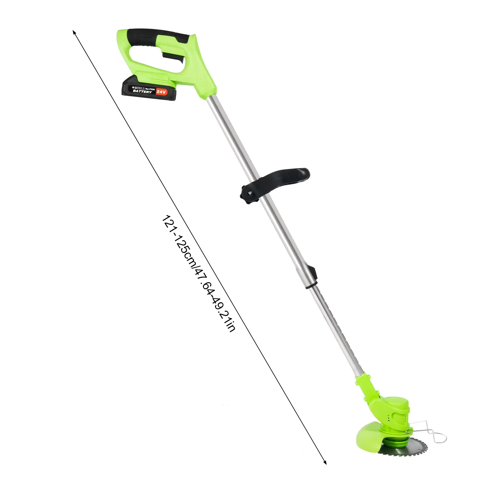 Innovative String Trimmer with 2X 1300mAh Batteries, Adjustable Weed Eater, Electric Grass - Green Model 0FC3CB