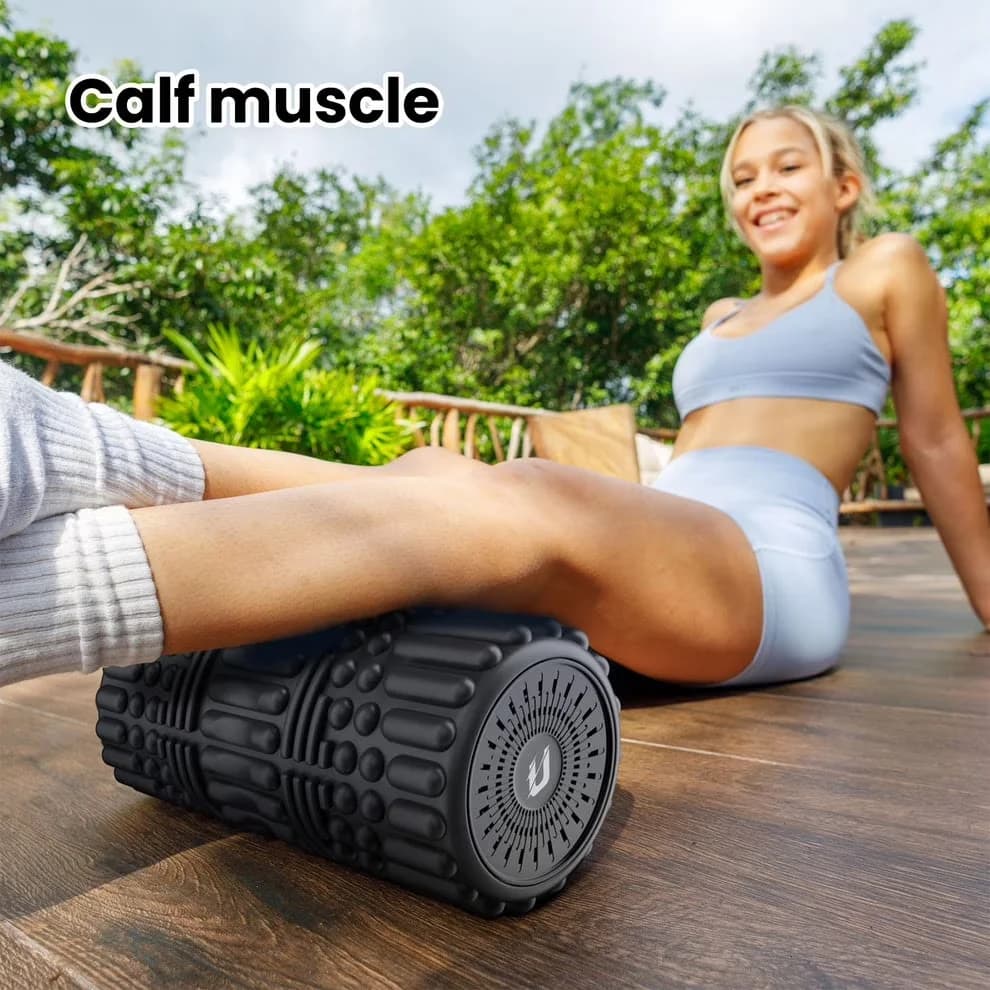 Essential Home Gym Accessory with Battery, Vibrating - Green Eva Foam VibroRoll Model 9D8556