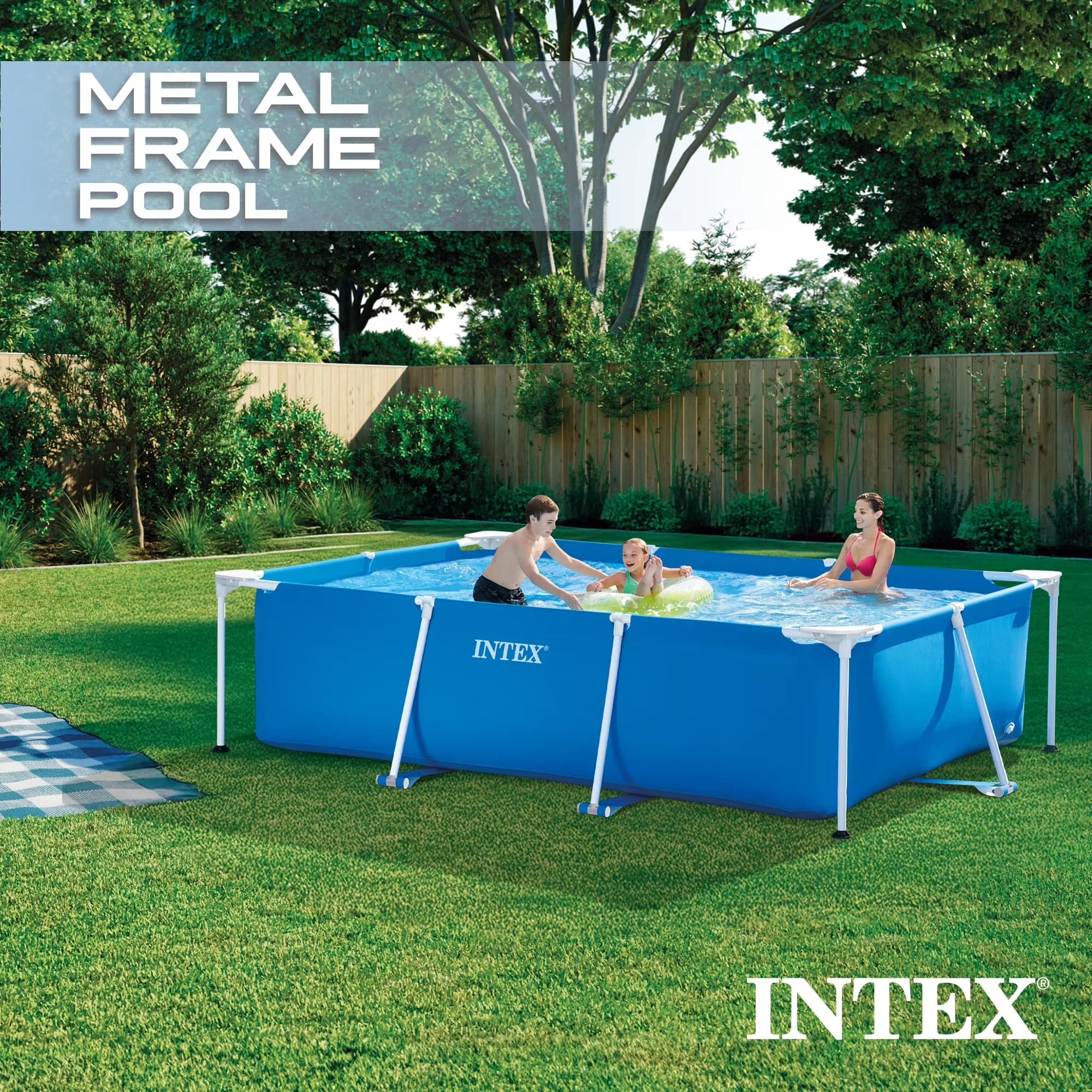 Innovative Above Ground Pool with Swimming, 2 x, Pool Size: 9.8 x 6.5 ft - Blue Model 35AB49