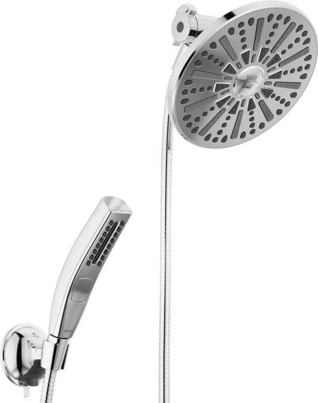 Shower Head Innovative with Adjustable, & Hand 1.75 GPM 4-Setting 75285 - Silver Plastic Model C18E07