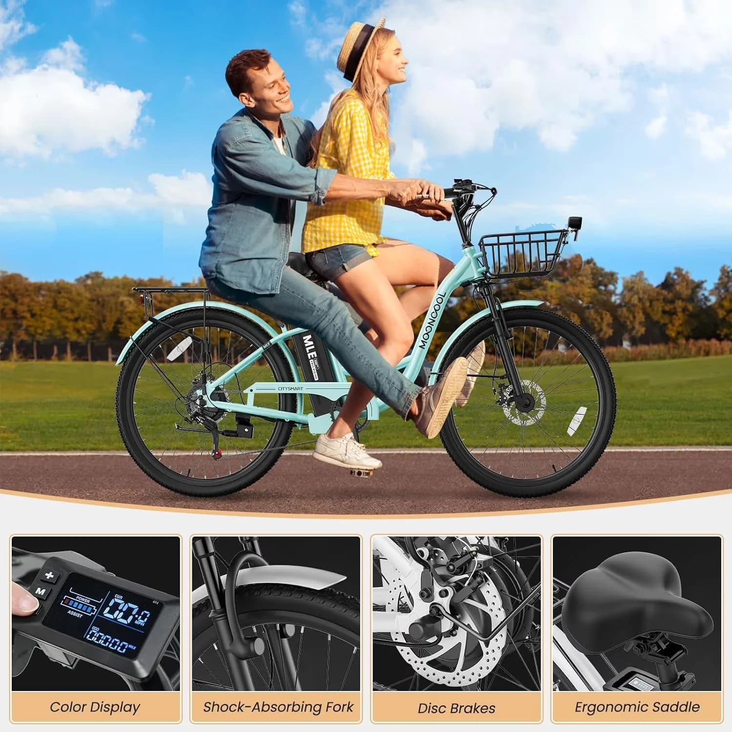 Compact Electric Bike with Battery, 350W, Bicycle - Essential Collection Model 880439