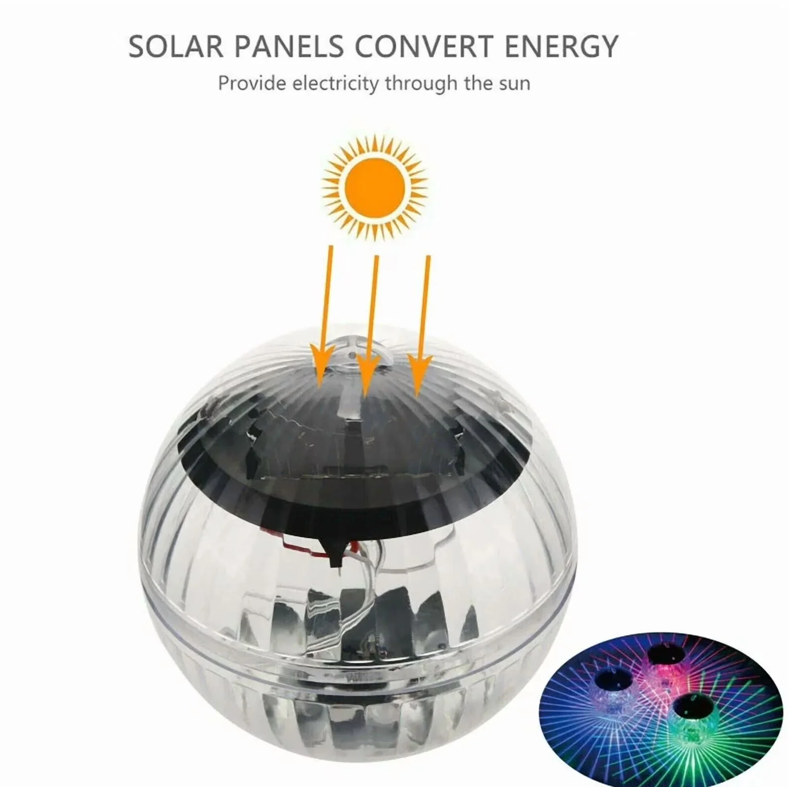 Versatile Ceiling Lights Fixture with LED, Solar - Multicolor Outdoor - Contemporary Style Model 0267C4
