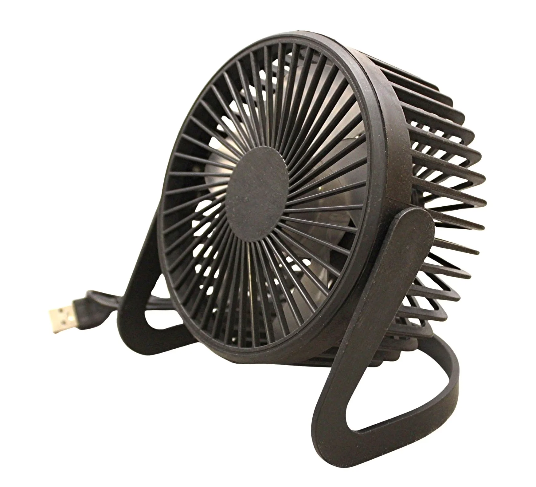 Professional Fans In Cooling with Tilt Mechanism, 6-Inch USB Desk Fan, Portable Quiet Mini Fan - Black Plastic for Home, Office Model 8C240B