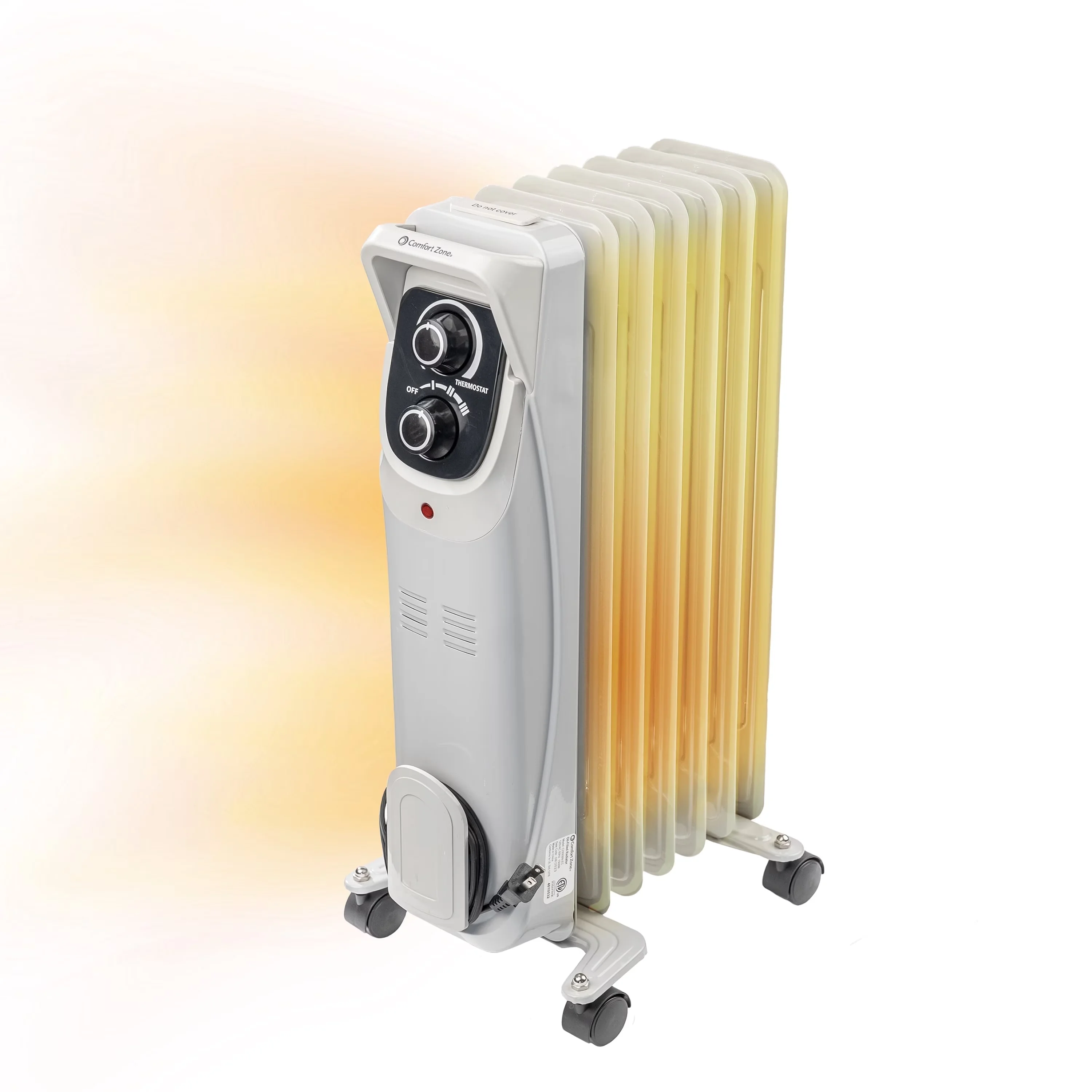 Portable And Electric Space Heater Efficient with 1500W, Automatic Shutoff, Adjustable - White Model F7B0F3