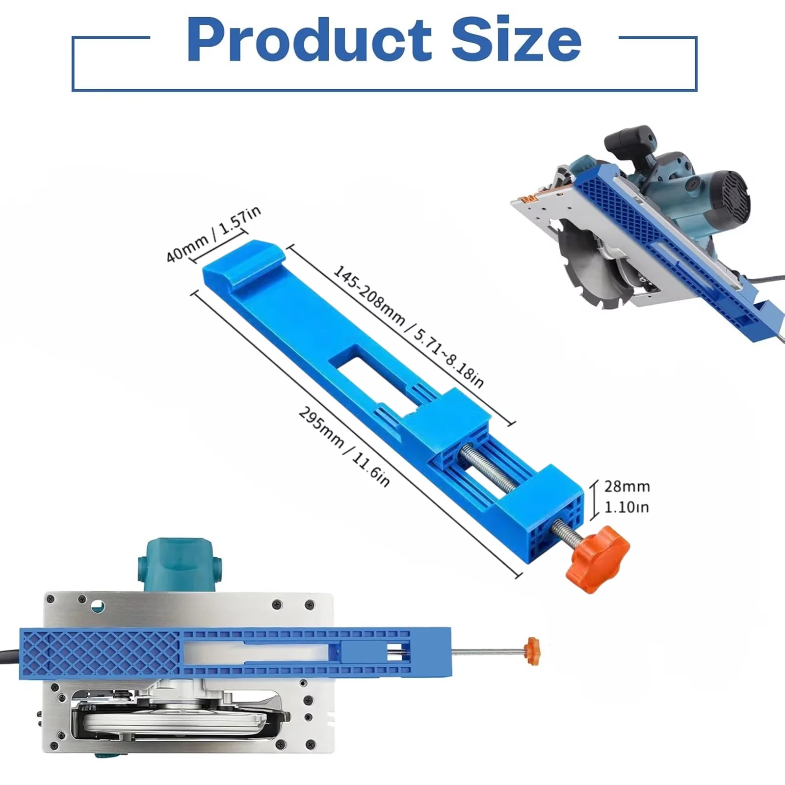Power Saw Durable with Adjustable, Fits 4-6 inch Saws, Milling Clamp and Precision Base - Model 7C4E0A