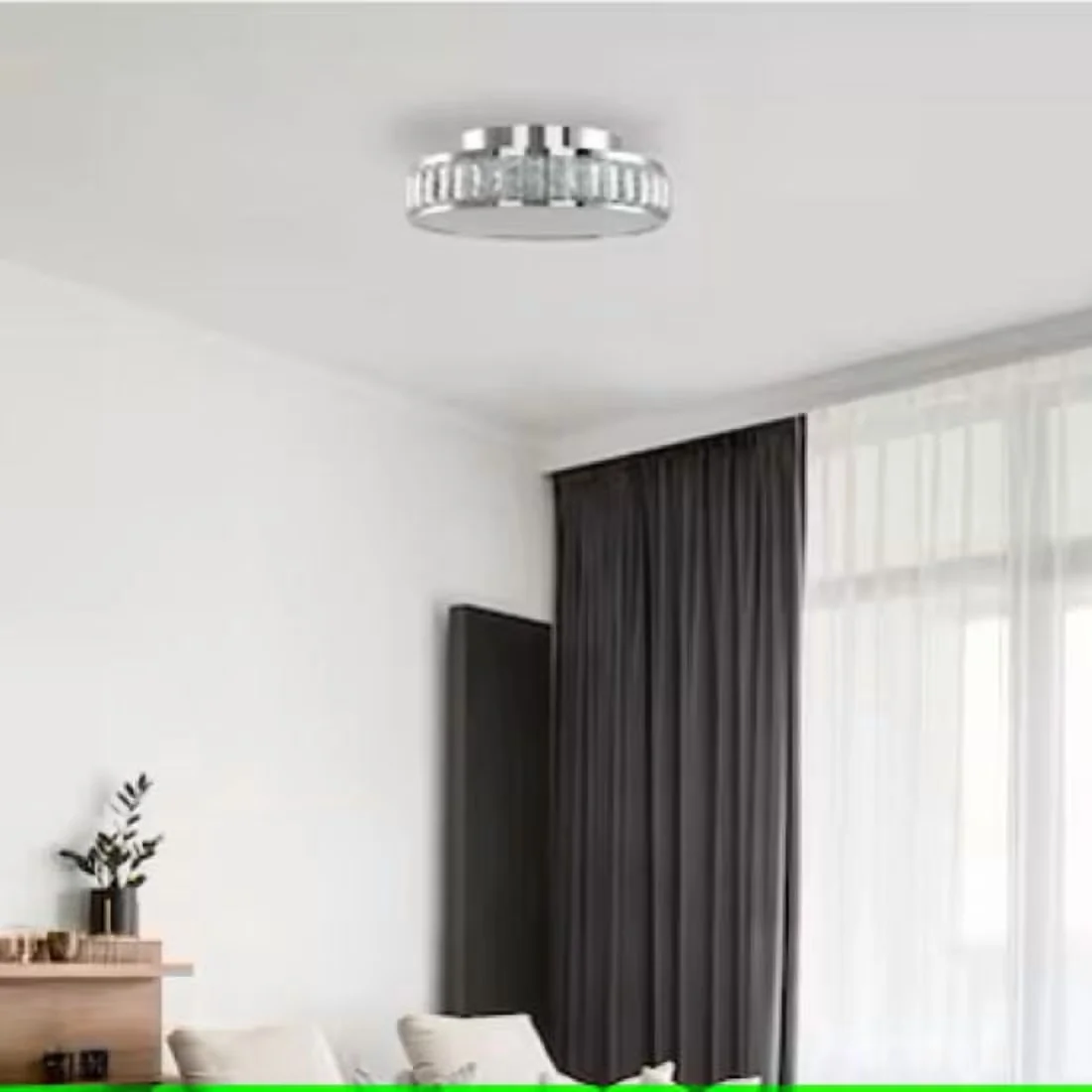 Stylish Ceiling Lights Fixture with LED, Dimmable, Chrome Indoor - Silver Steel Model D42807