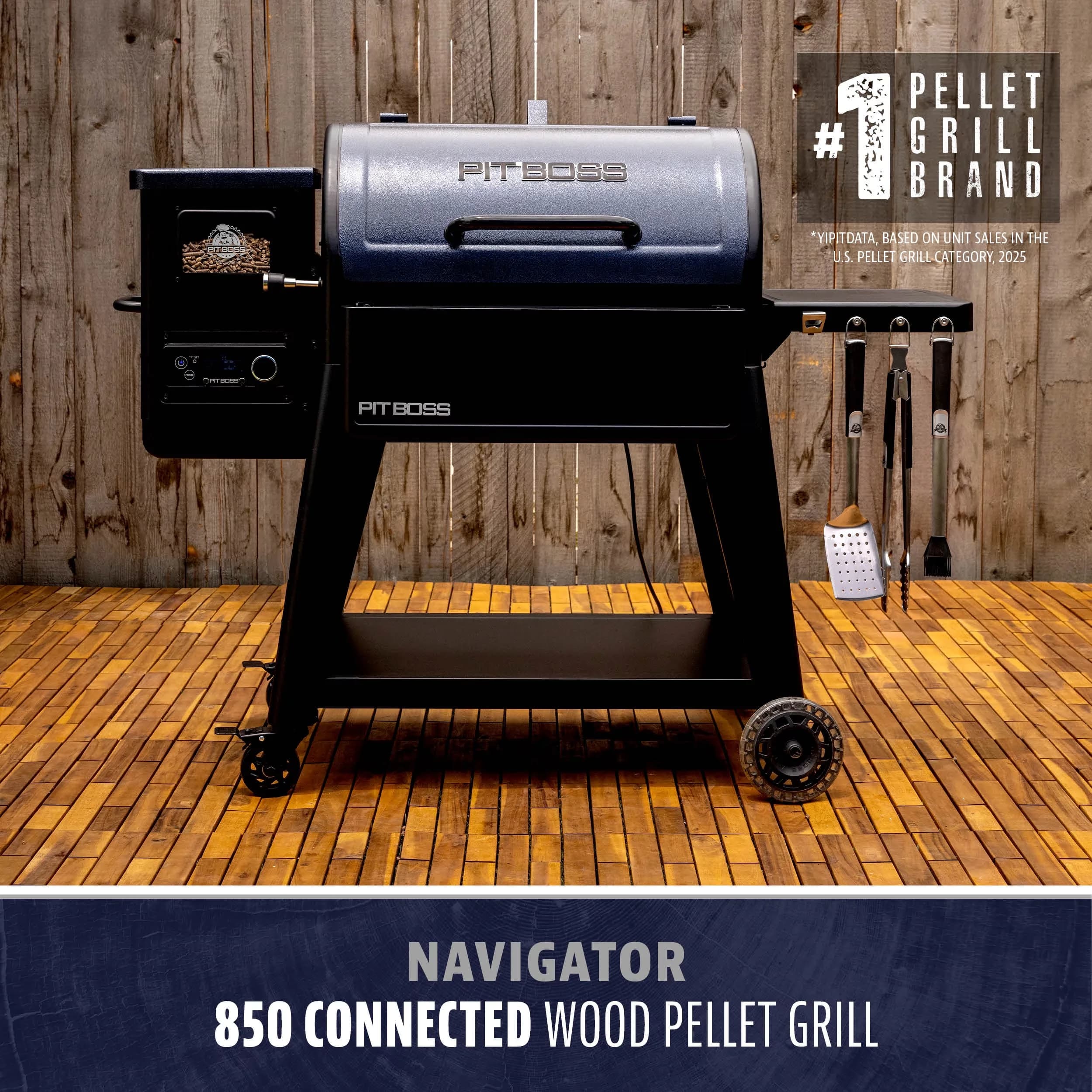 Reliable Smoker with Bluetooth Enabled, Storage Rack - Black Heavy Duty Steel Model 277753