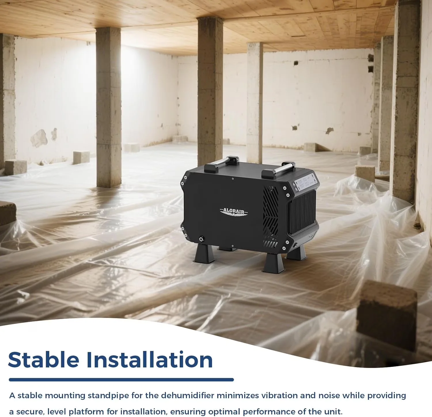 Modern Dehumidifier with Heavy Duty Lift Risers, Support Up to 2200 Lbs Risers 4 Pieces - Black Model CA6B1B